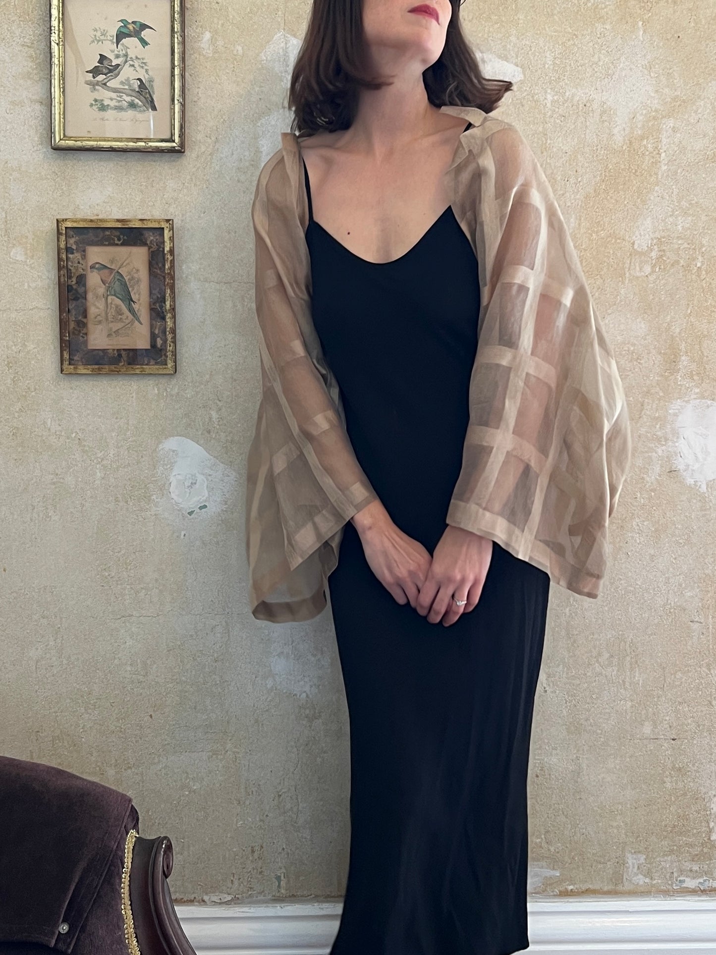1980s Issey Miyake Silk Rectangular Bolero S