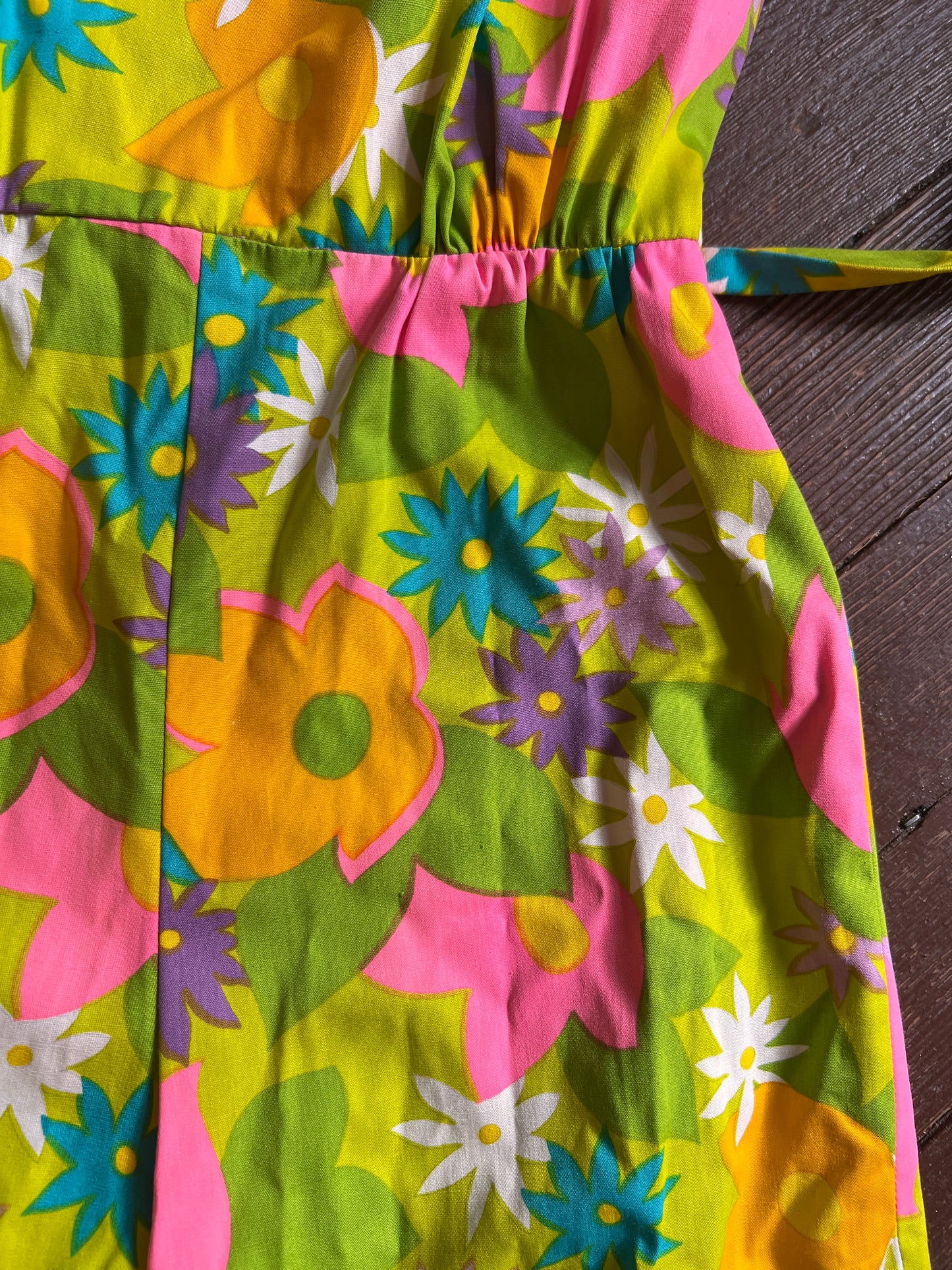 1960s Flower Power Cotton Jumpsuit by Lanz