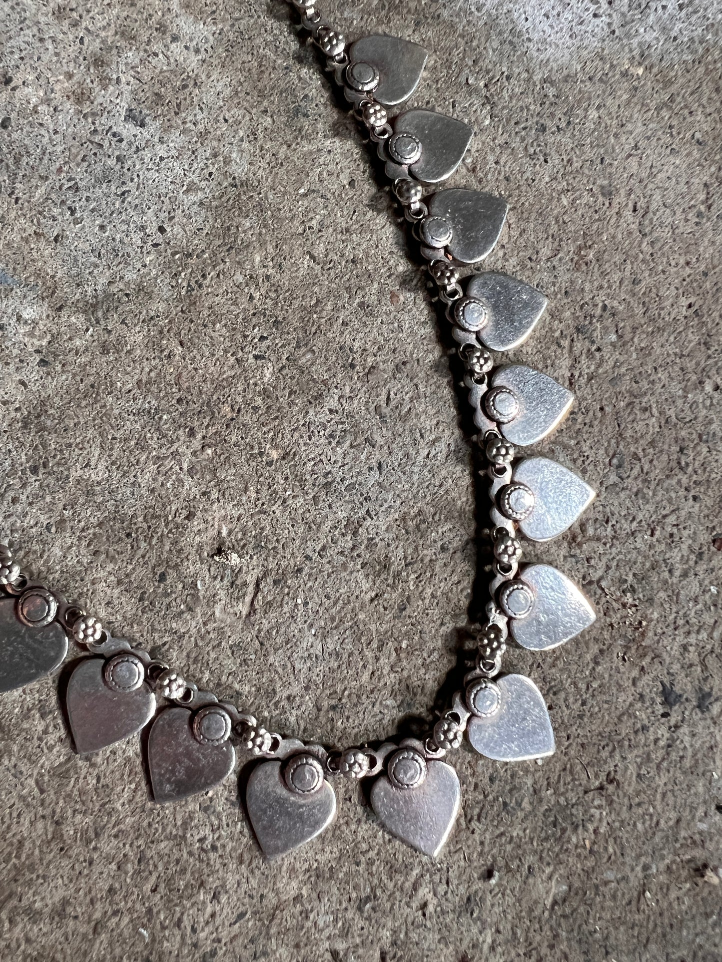 Sterling Hinged Heart Charm Necklace