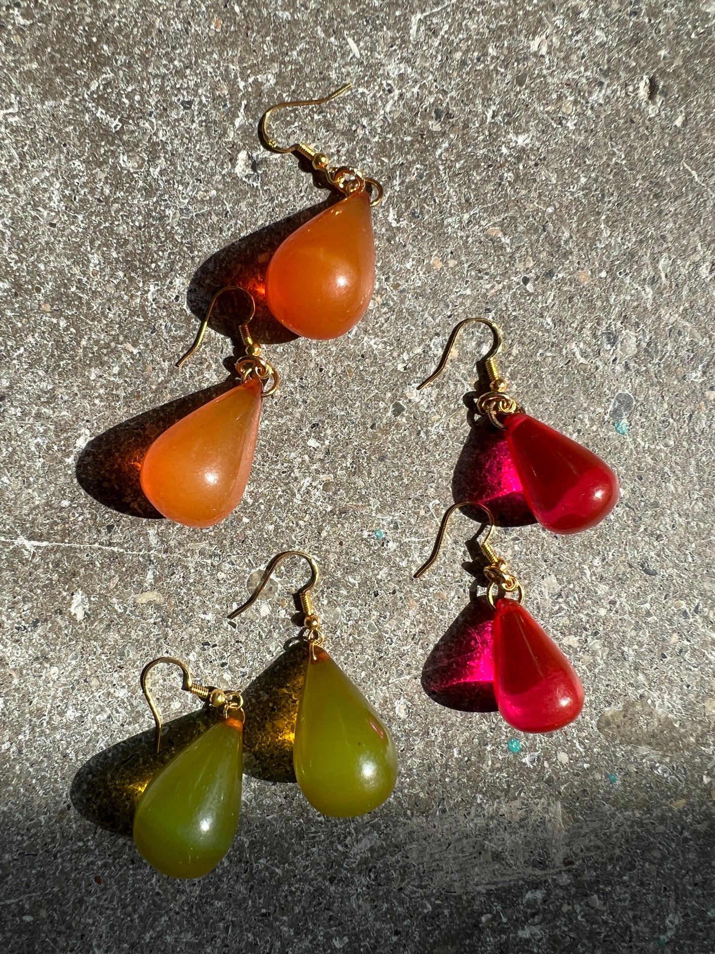 Vintage 1930s Lucite Drops