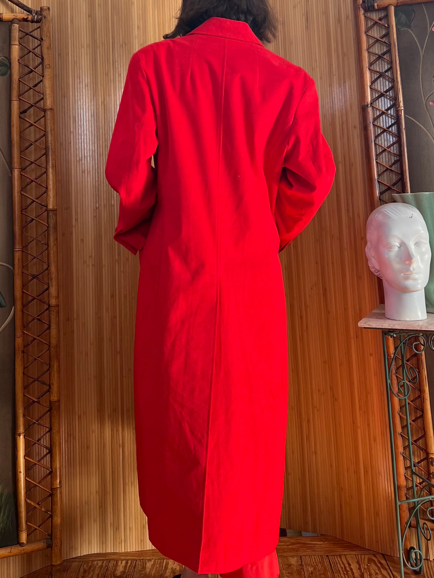 1970s Ultrasuede Trench Coat in Persimmon L