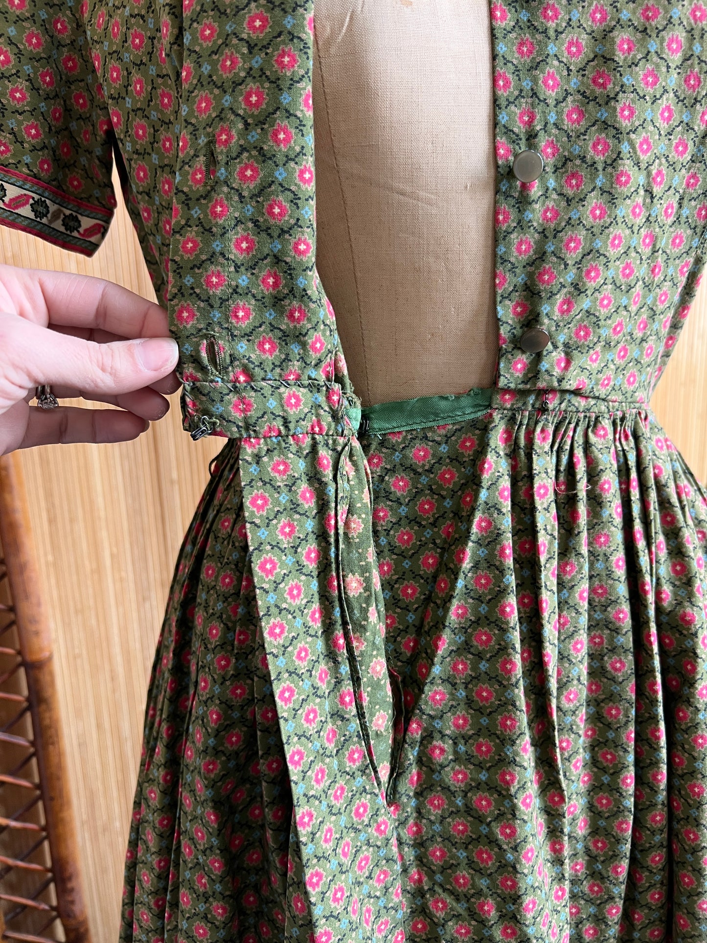 1950s Cotton Shirtwaist Dress by Muriel Ryan S