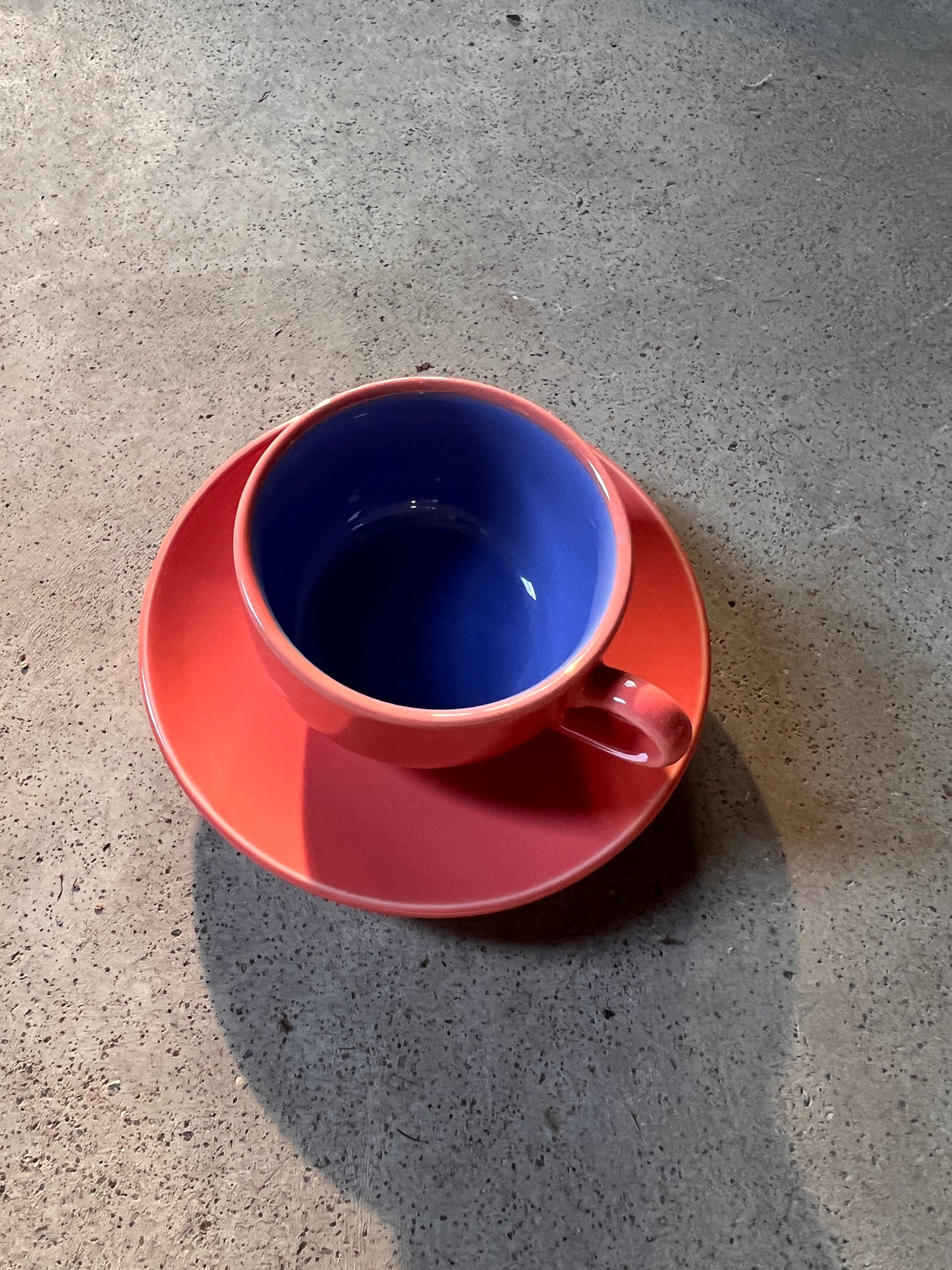Vintage 1980s Lindt Stymeist Colorways Espresso Coffee Cup & Saucer