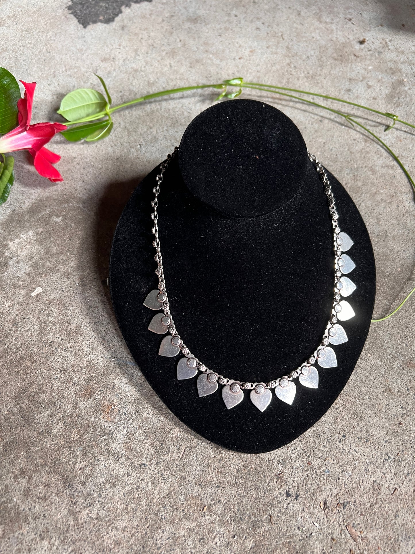Sterling Hinged Heart Charm Necklace