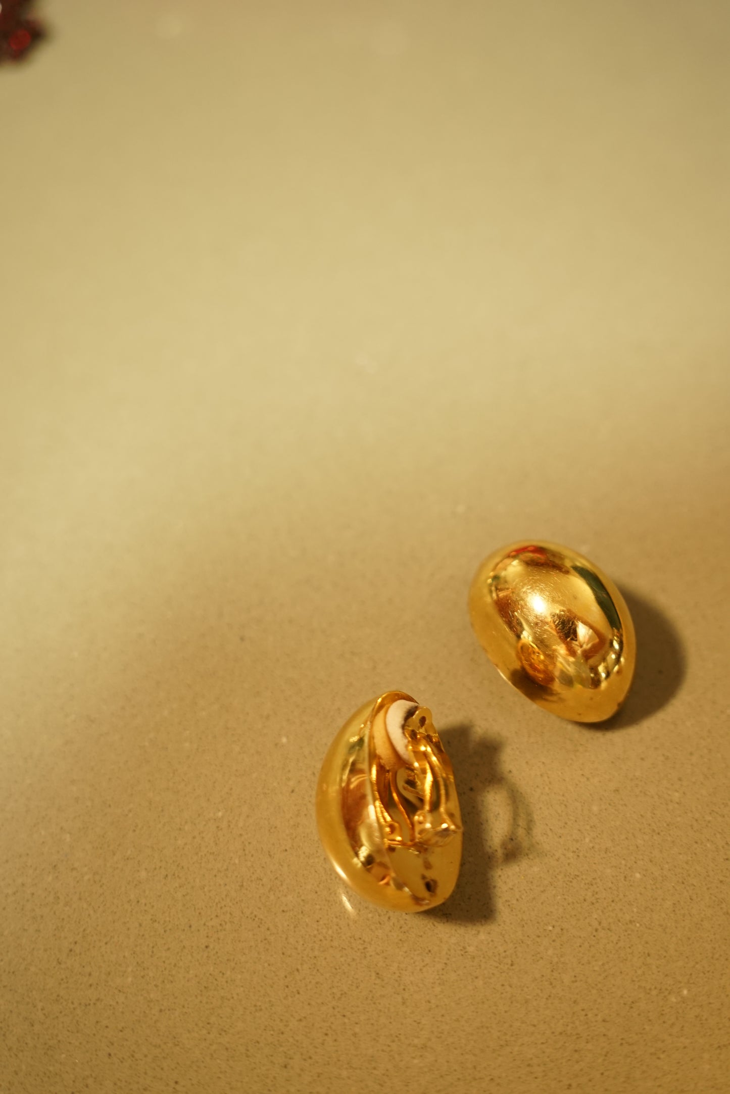 Late-Century Patricia Von Musulin Gold Vermeil Modernist Clip-On Earrings