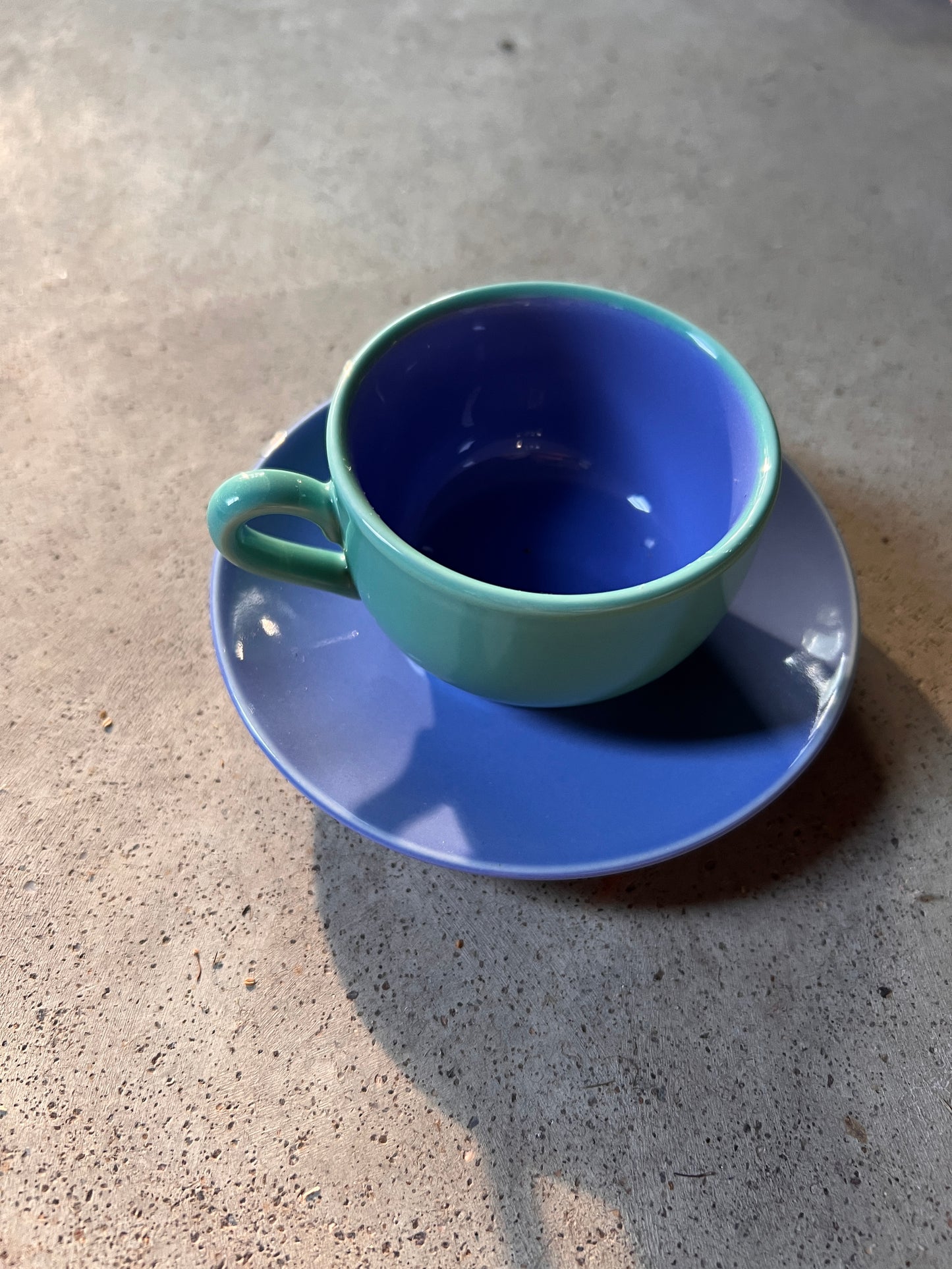 Vintage 1980s Lindt Stymeist Colorways Espresso Coffee Cup & Saucer