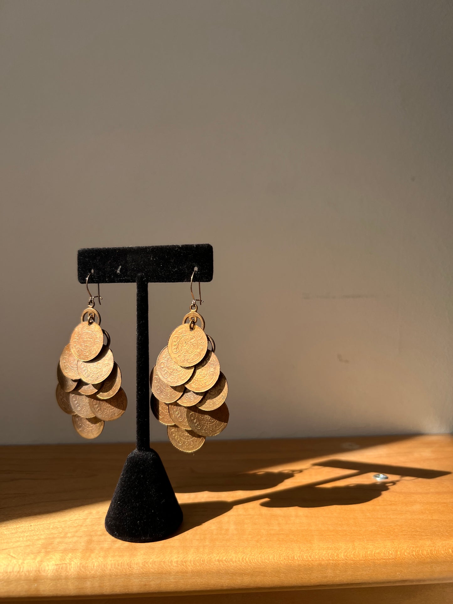 Vintage Coin Cluster Dangle Earrings