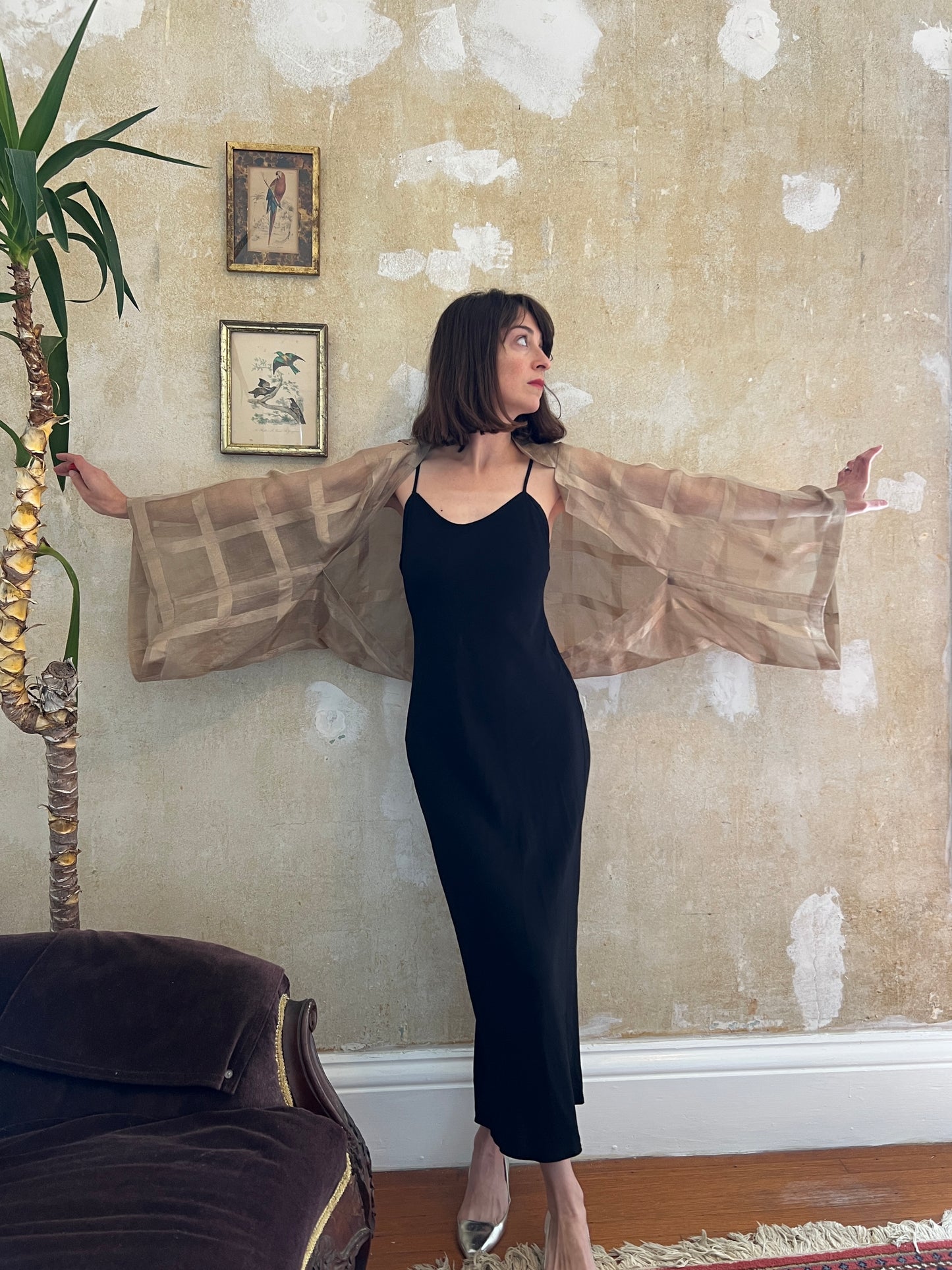 1980s Issey Miyake Silk Rectangular Bolero S