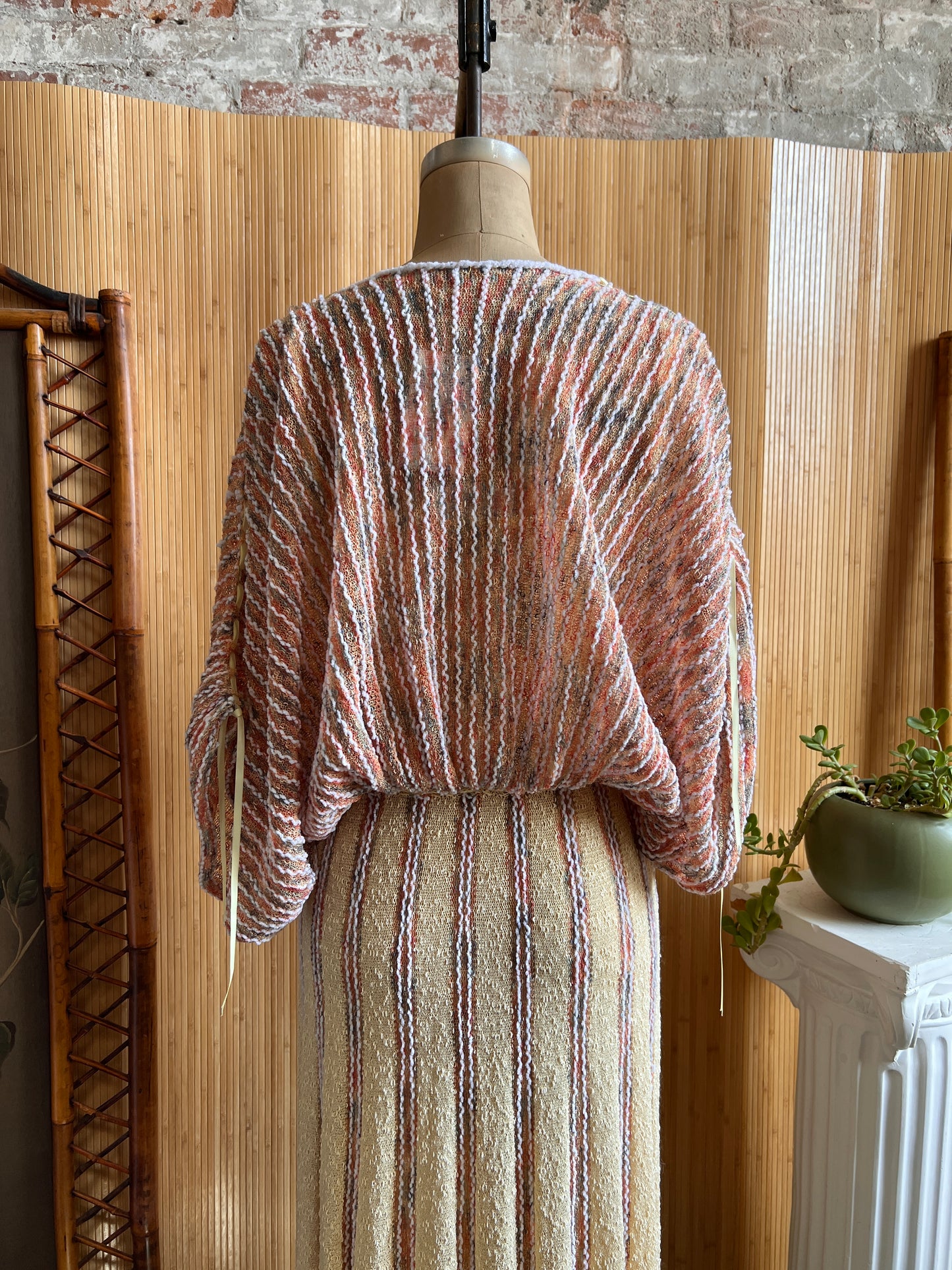 1970s Lucie James of London Knit Dress S