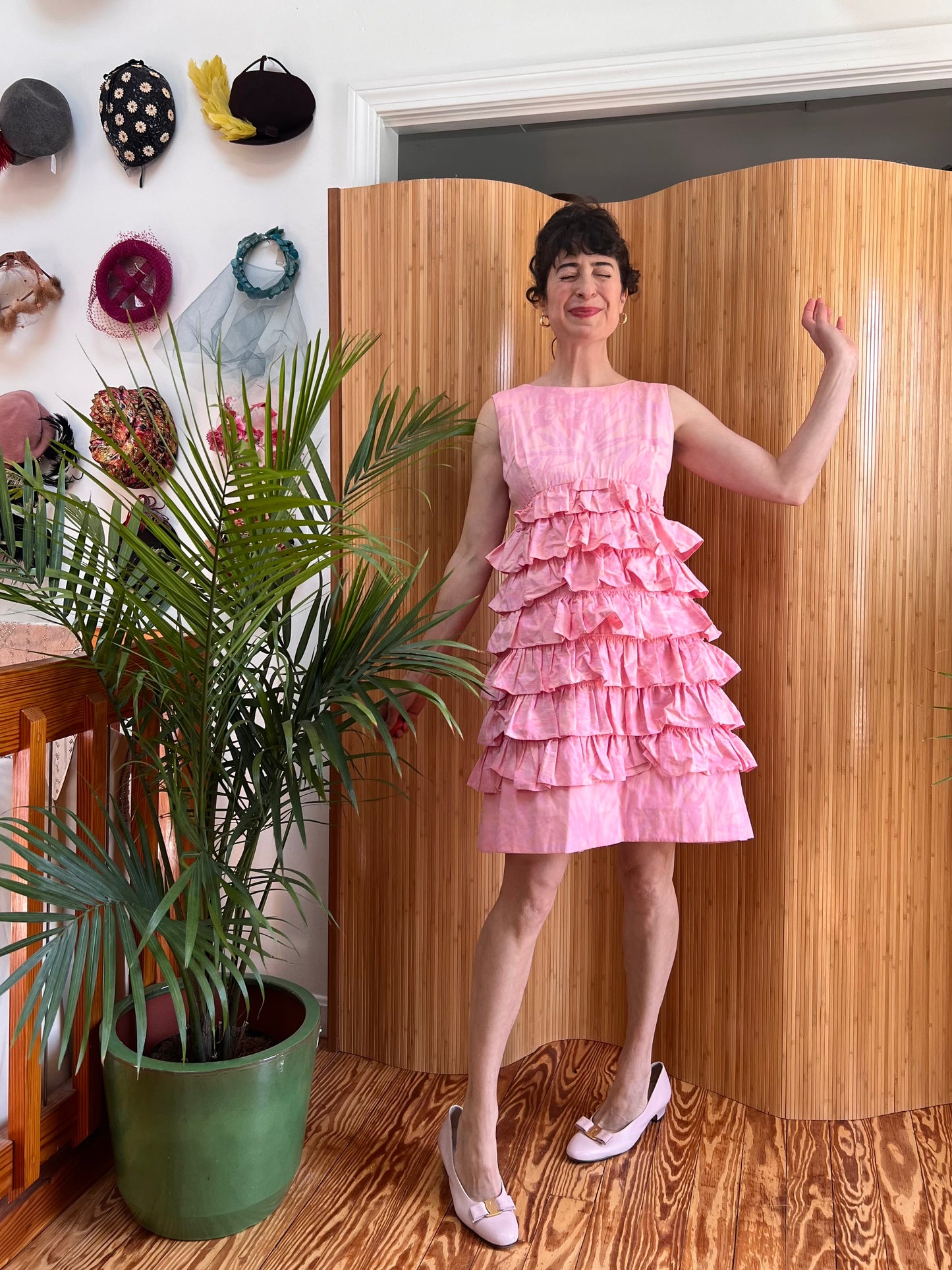 1960s "The Lilly" Lilly Pulitzer Cotton Ruffle Dress XS/S