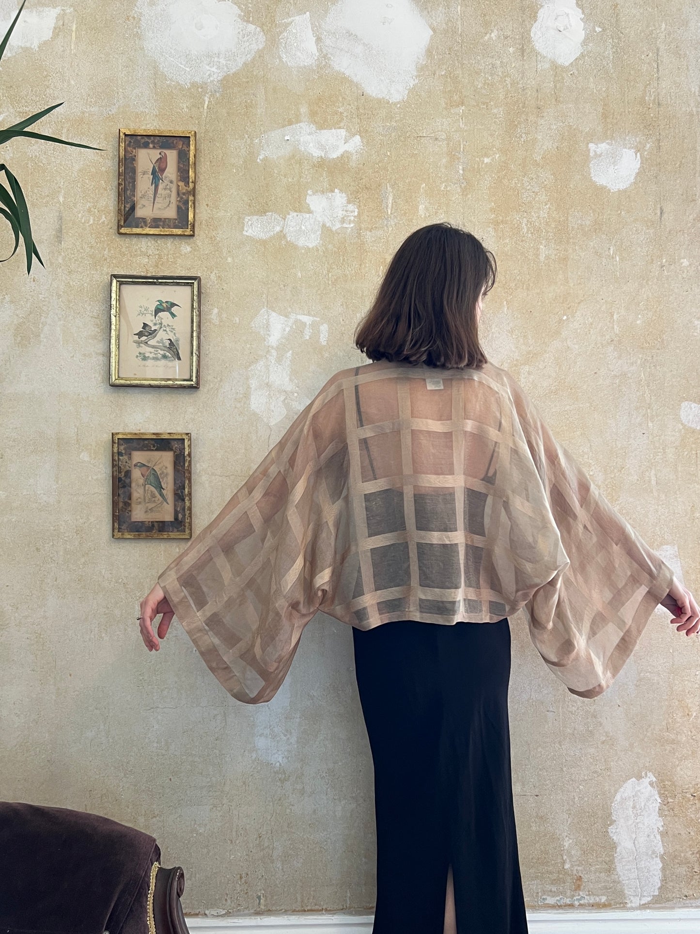 1980s Issey Miyake Silk Rectangular Bolero S