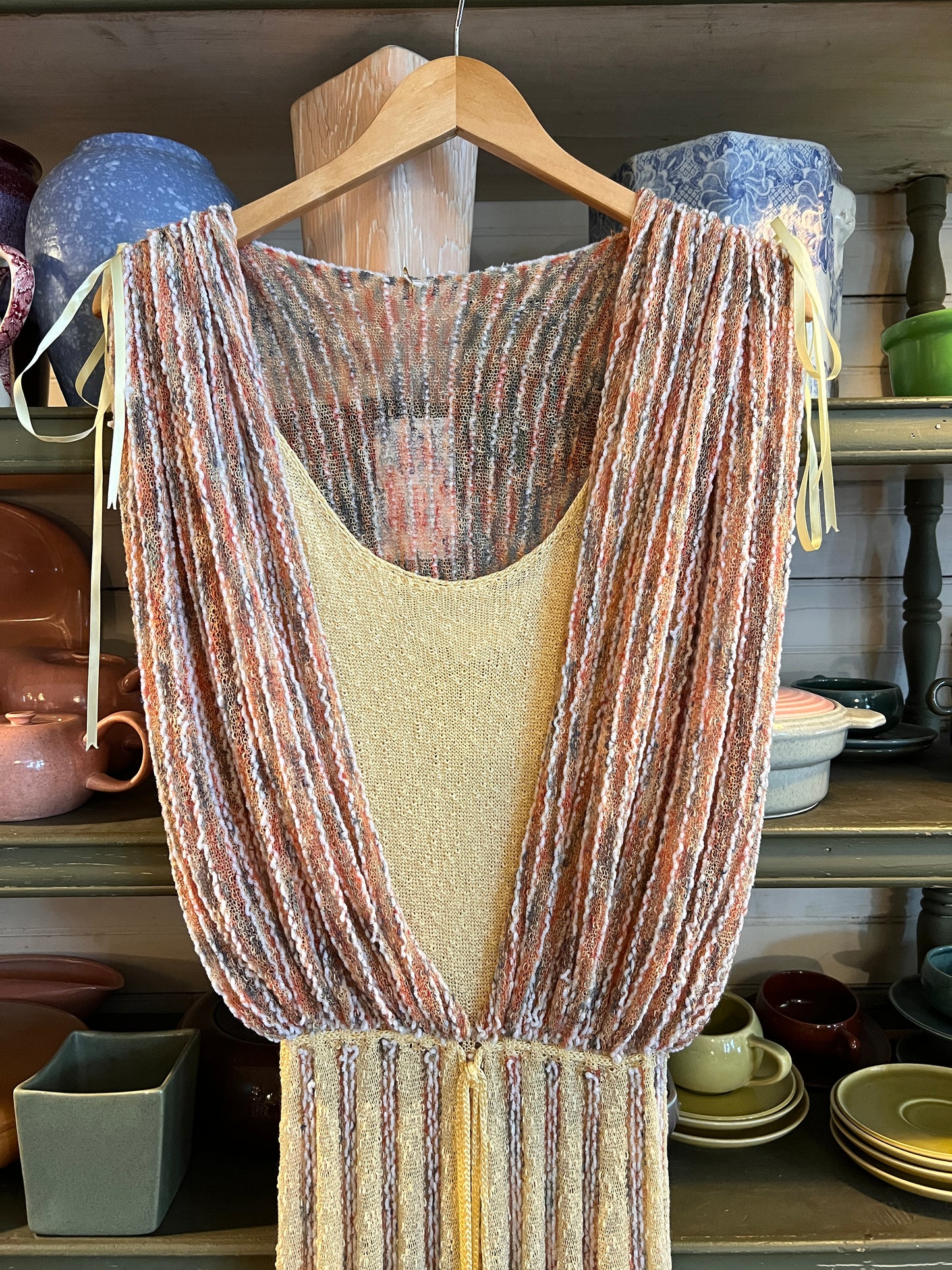 1970s Lucie James of London Knit Dress S