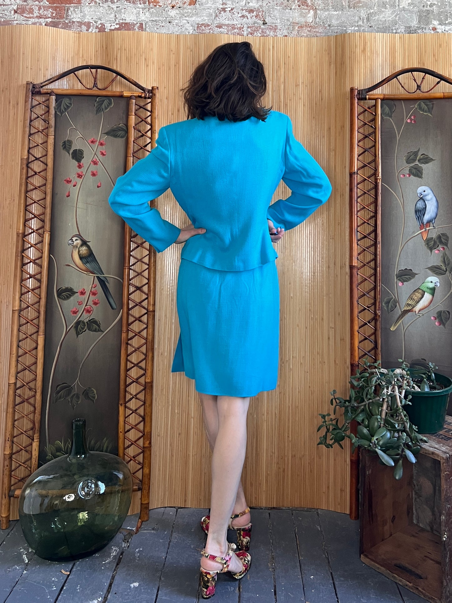 1980s Christian Dior Summer Skirt Suit