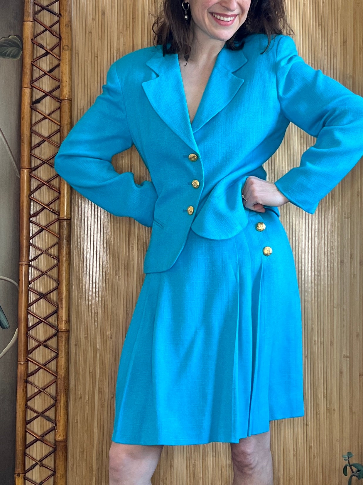 1980s Christian Dior Summer Skirt Suit