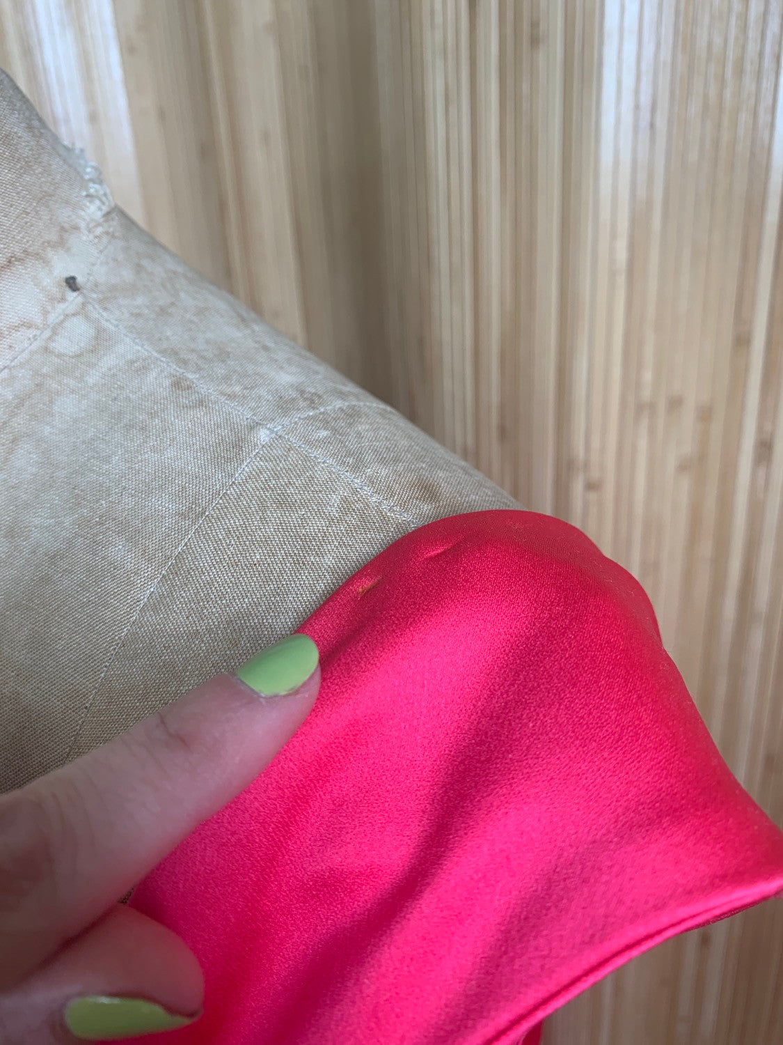 1980s Victor Costa Fuschia Pink Satin Gown M