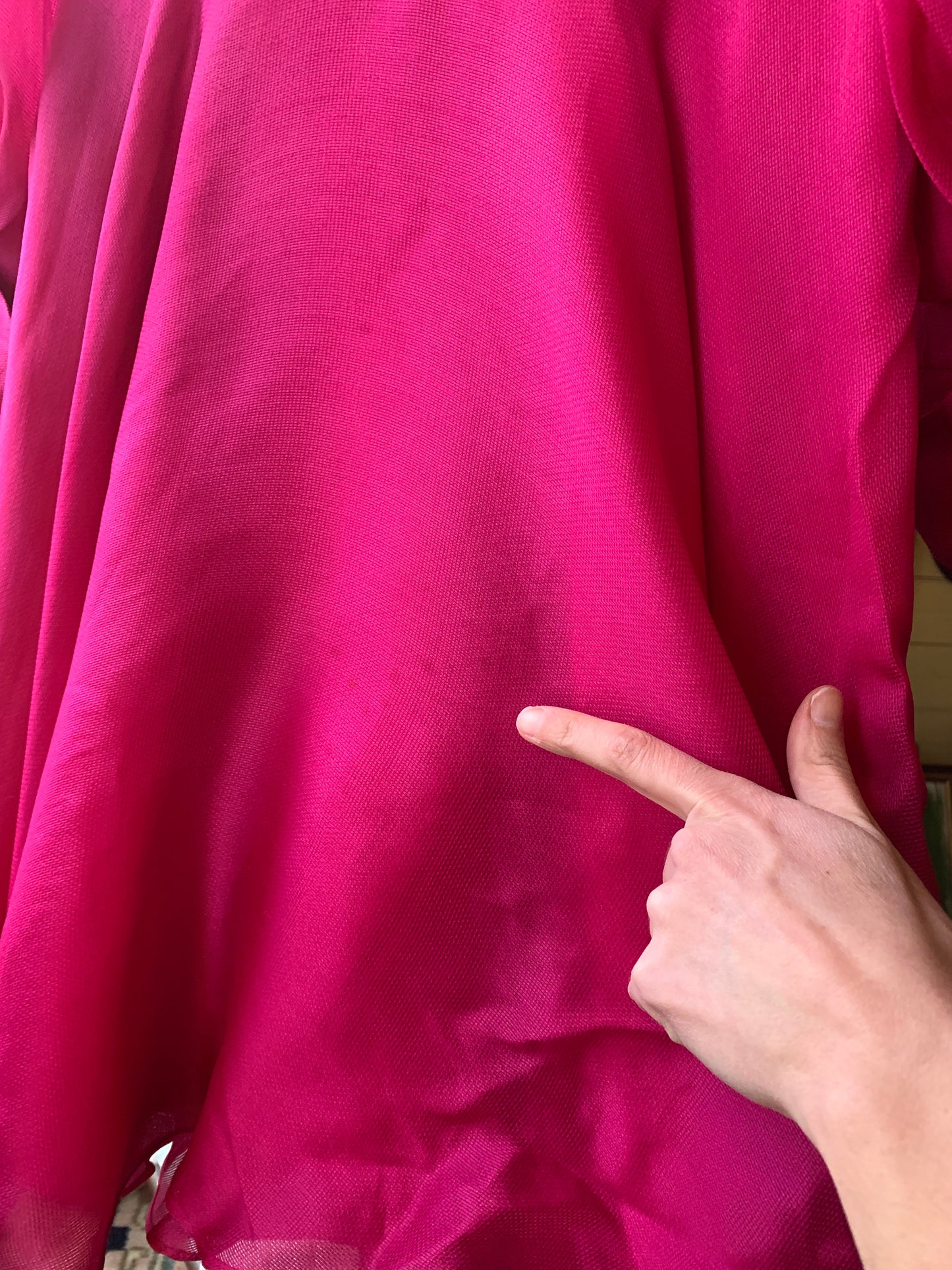 1970s Neiman Marcus Magenta Pink Silk Dress M