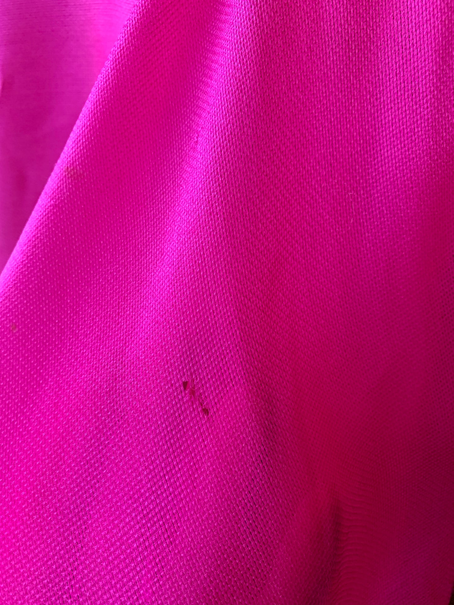 1970s Neiman Marcus Magenta Pink Silk Dress M