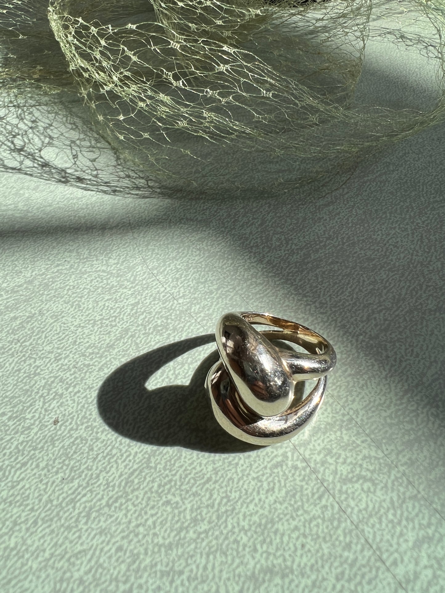 Chunky 14K White Gold Knot Ring