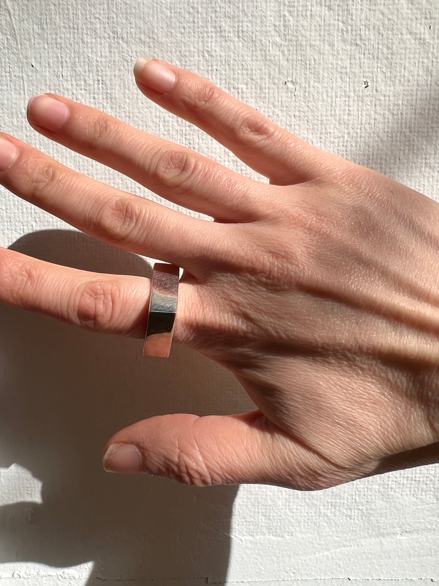 Square Peg in a Round Hole Sterling Ring