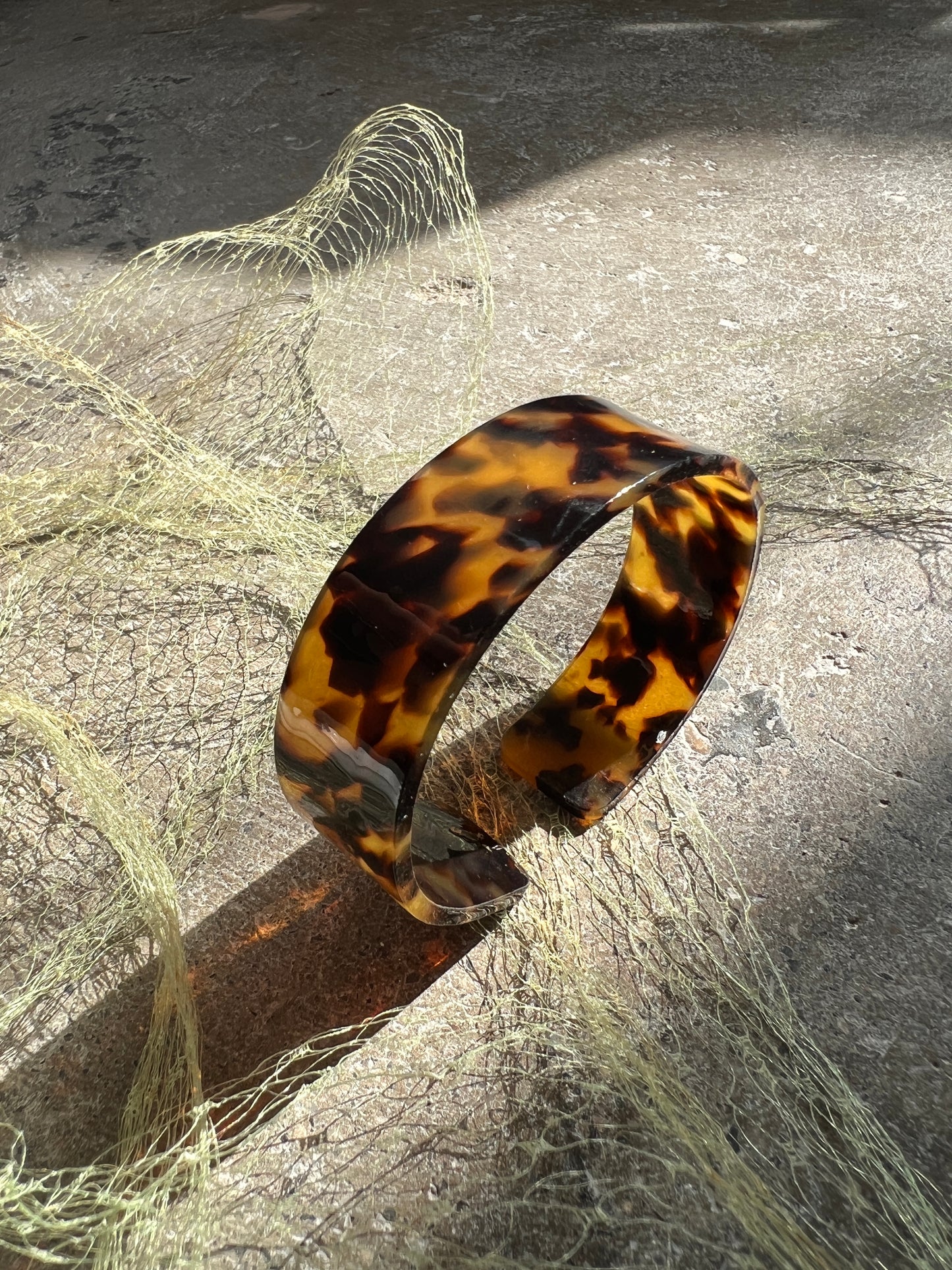 Art Deco 1930s Faux Tortoiseshell Cuff Bracelet