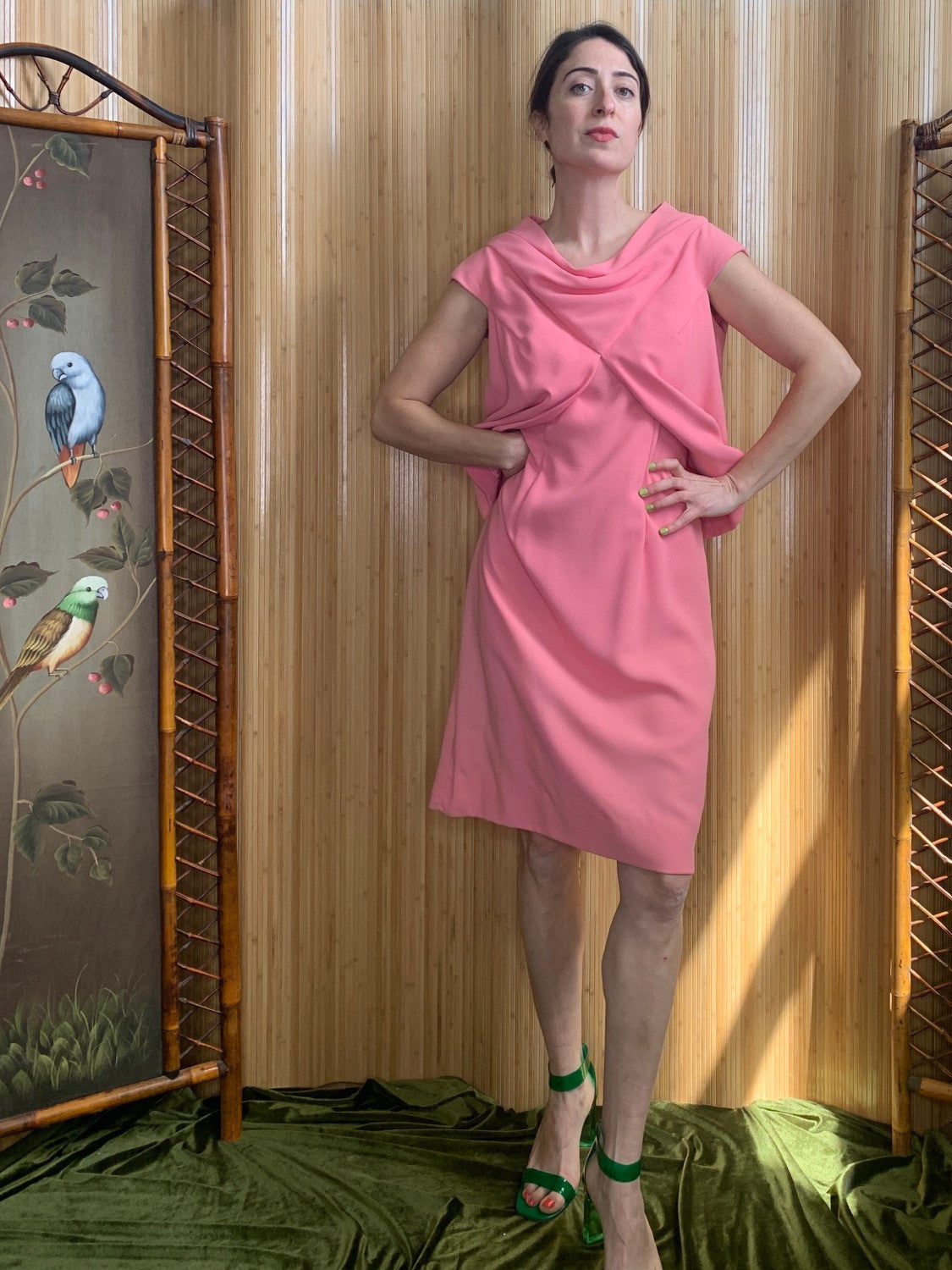 1960s Miss Martini Cotton Candy Two Piece Dress Set M