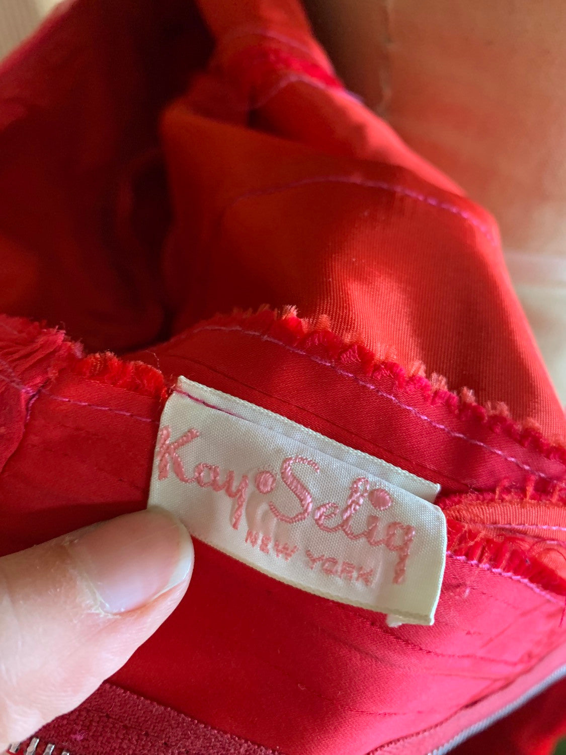 1950s Kay Selig Silk Wiggle Dress Size S/M Petite