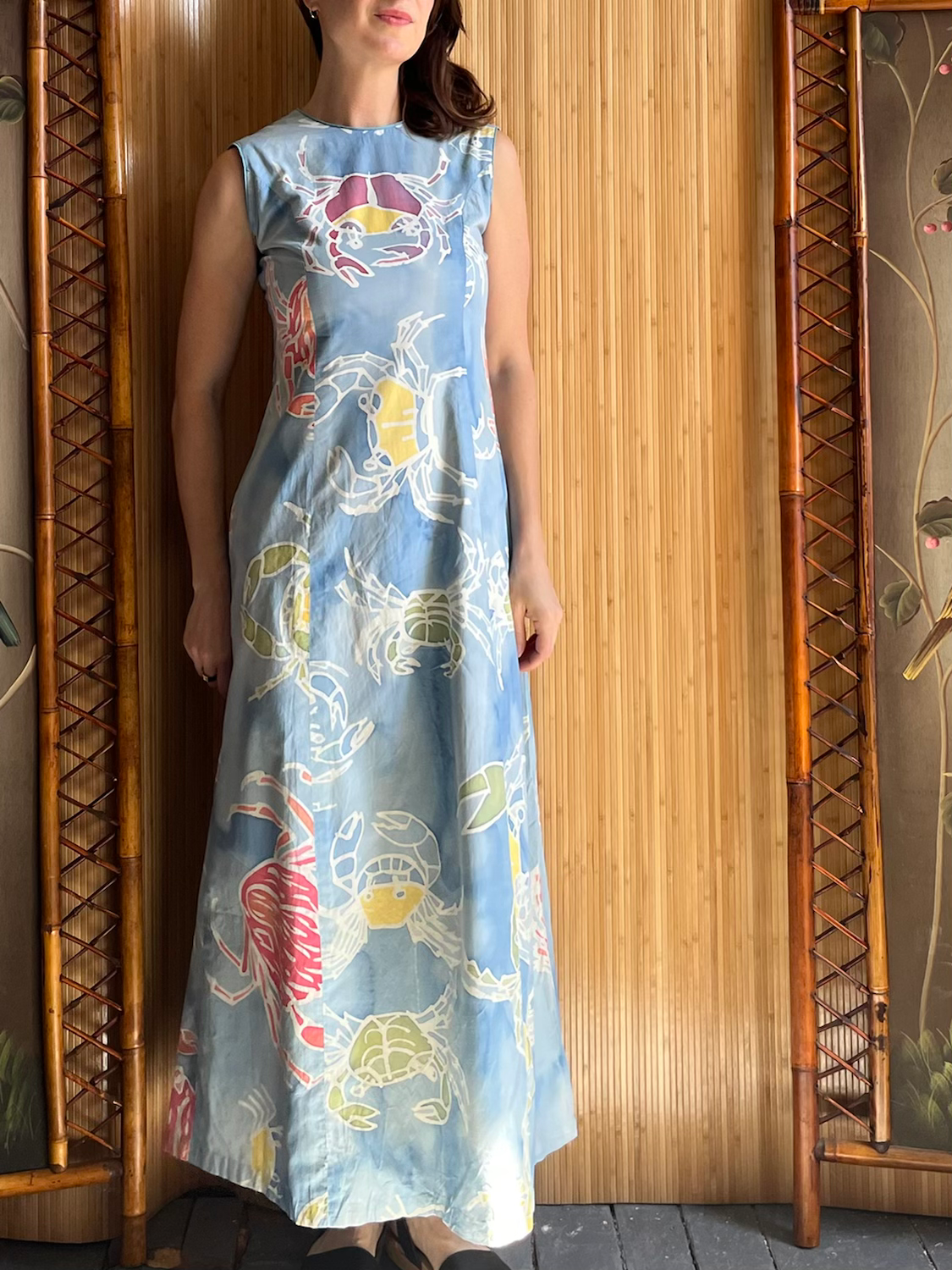 Crabs Crabs Crabs! Cotton Maxi Dress S/M