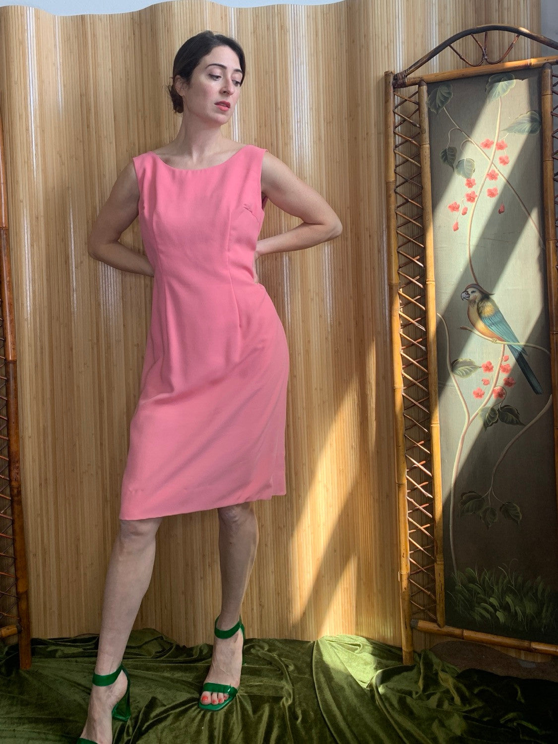 1960s Miss Martini Cotton Candy Two Piece Dress Set M