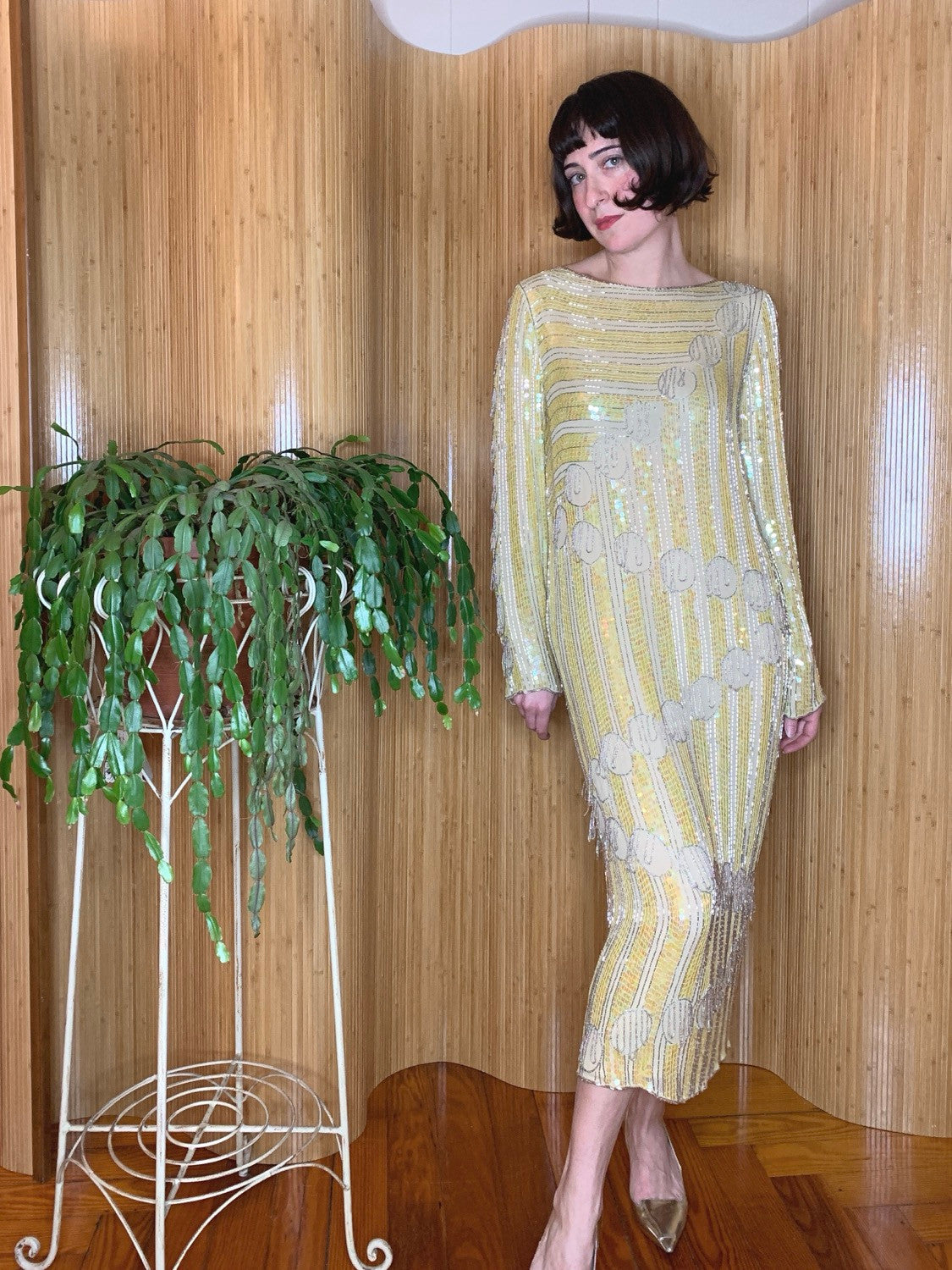 Deco Beads Flapper Dress M