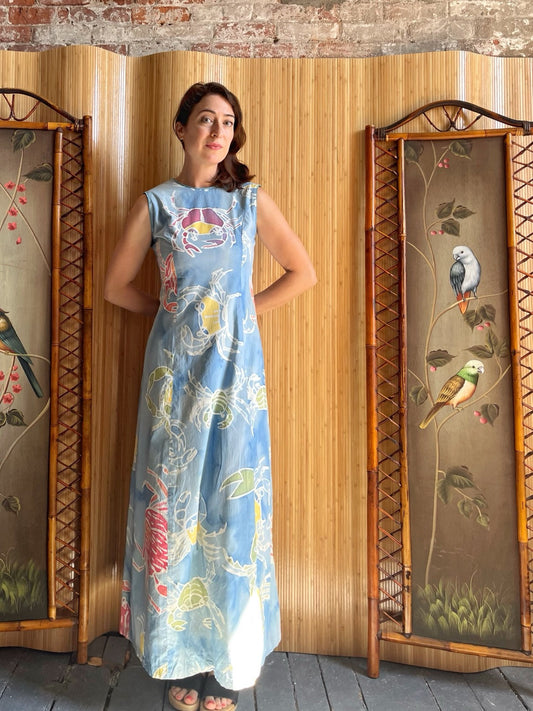 Crabs Crabs Crabs! Cotton Maxi Dress S/M