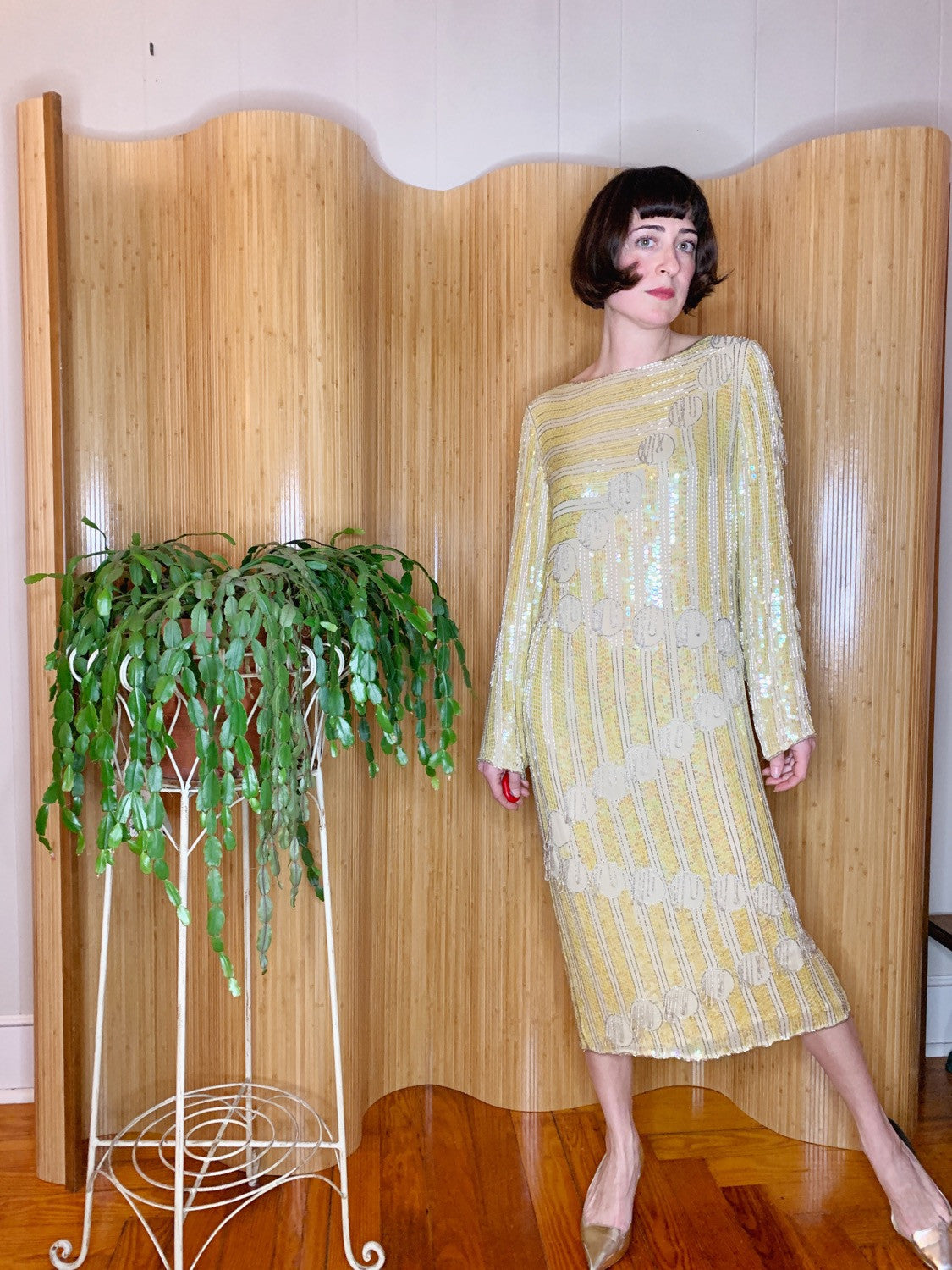 Deco Beads Flapper Dress M