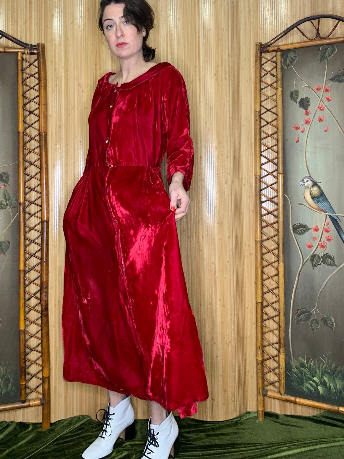 1930s/40s Barsarobe Velvet Dress Size M