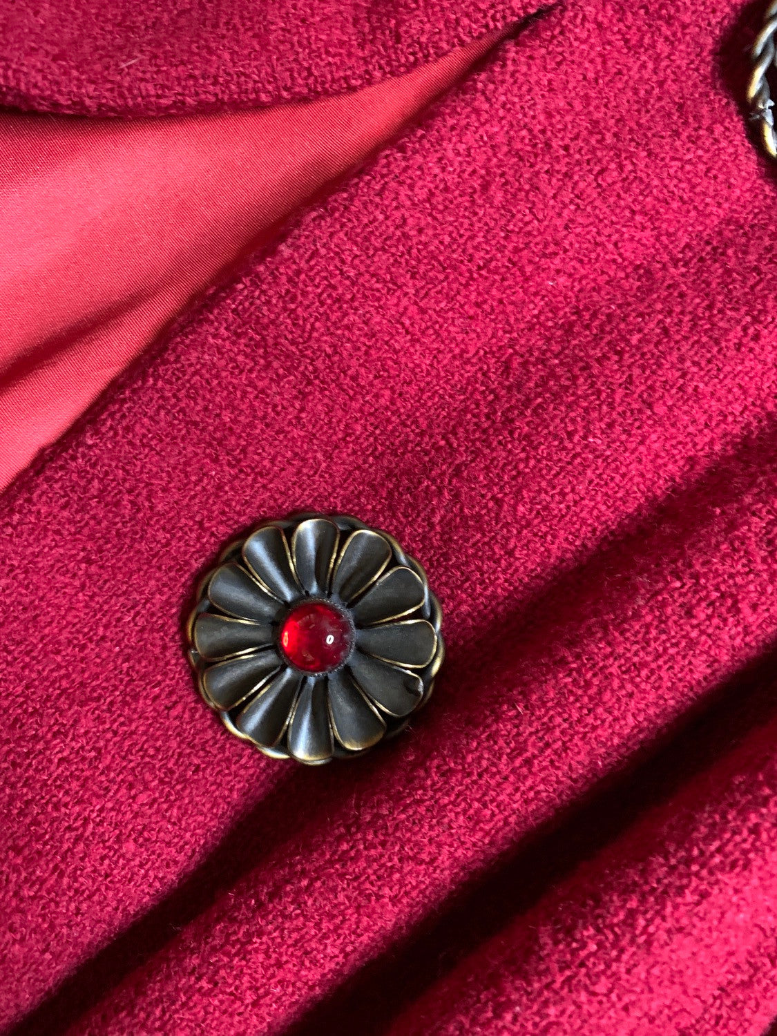 1930s Slattery's of Boston Cranberry Coat Size S/M