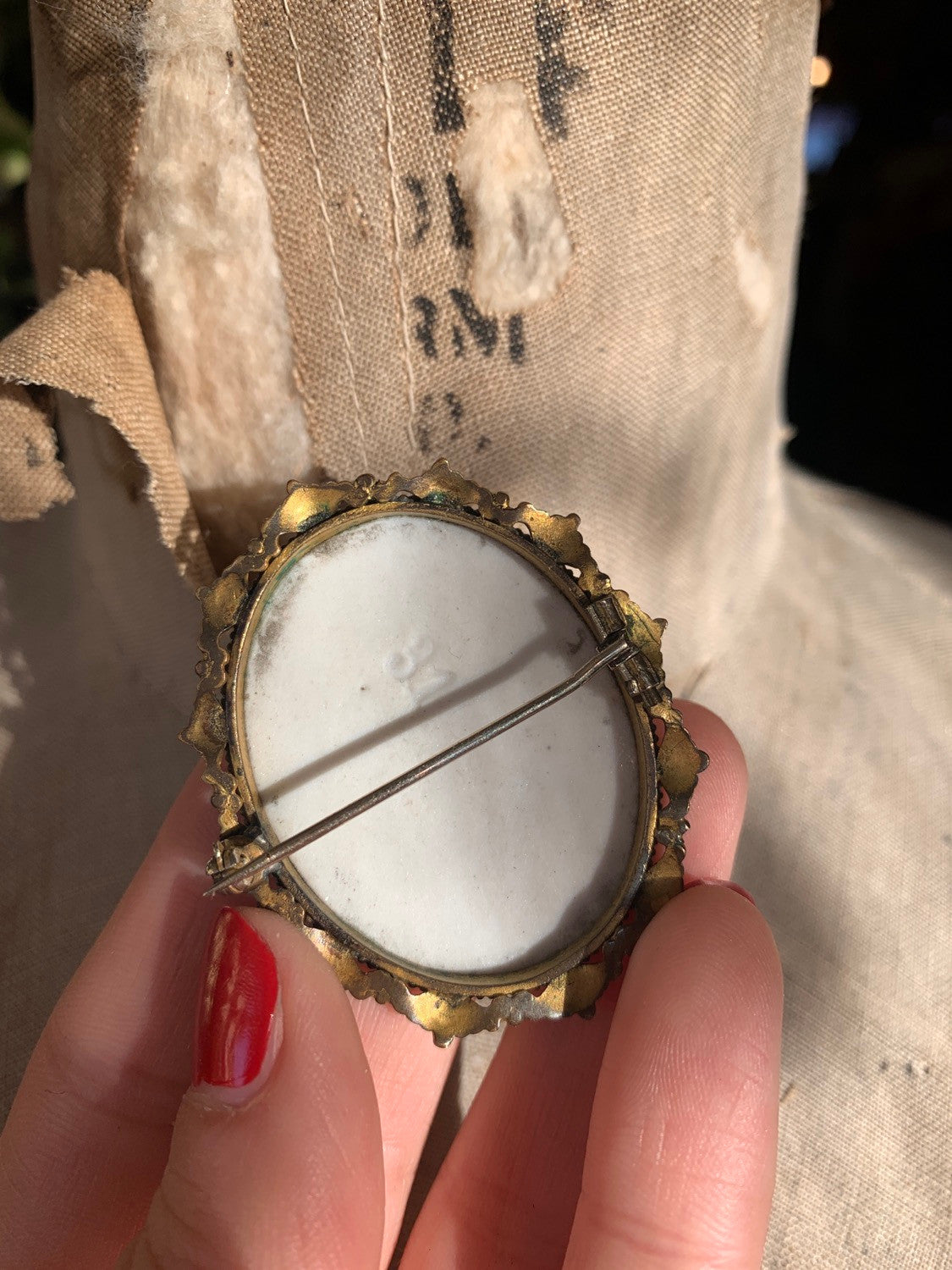 Victorian Hand-Painted Portrait on Porcelain of Queen Louise of Prussia