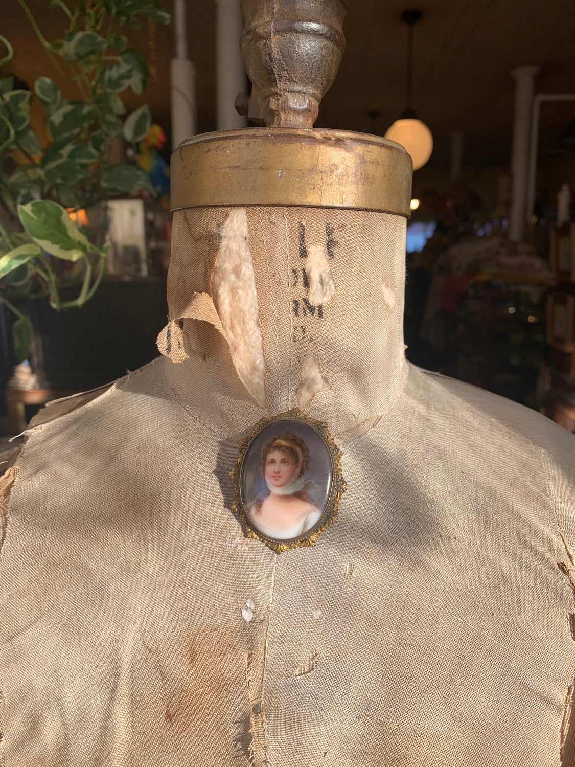 Victorian Hand-Painted Portrait on Porcelain of Queen Louise of Prussia