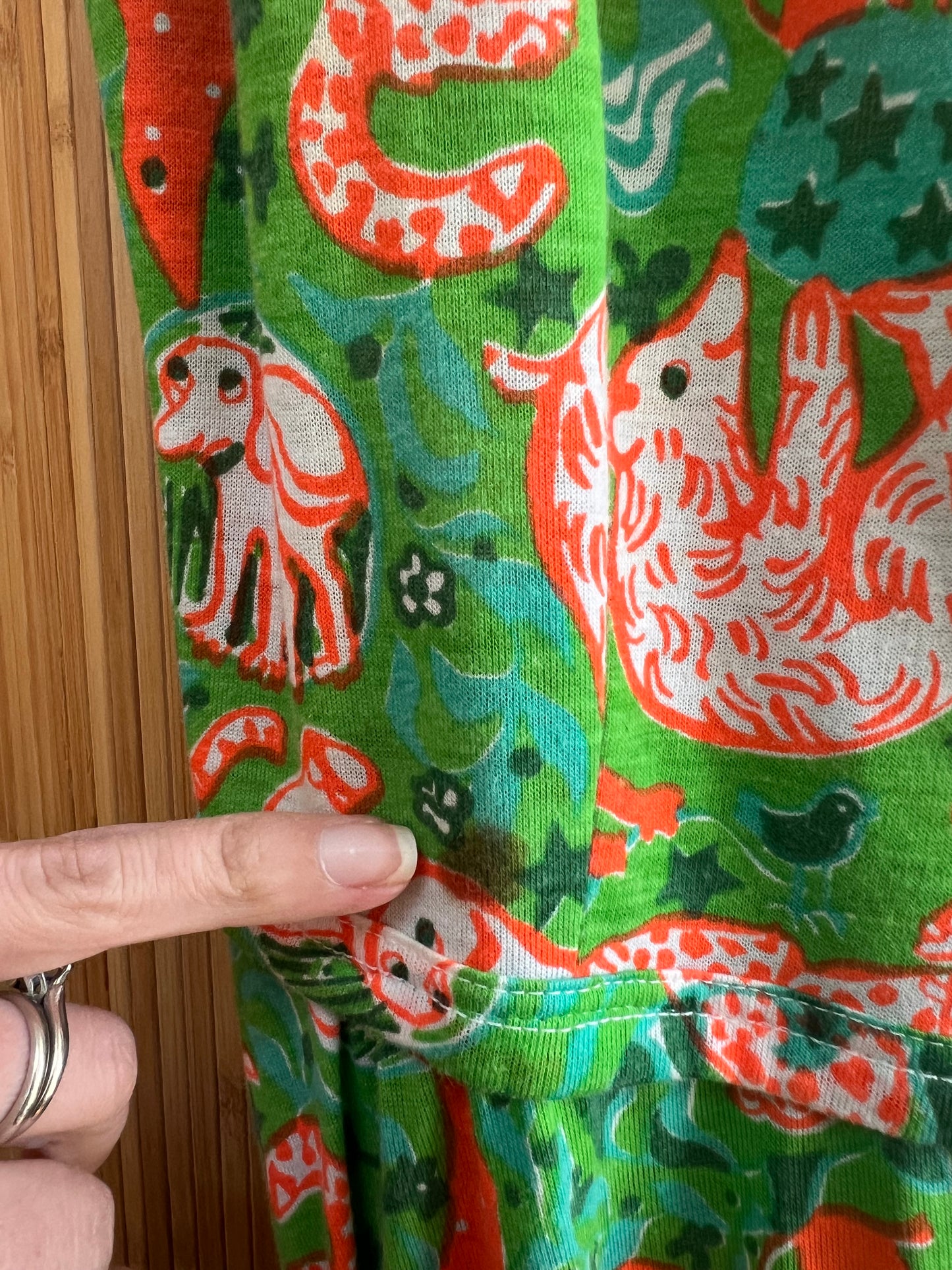 1960s/70s "The Lilly" Lilly Pulitzer Wild Animals Print Cotton Blend Wrap Dress XS-M