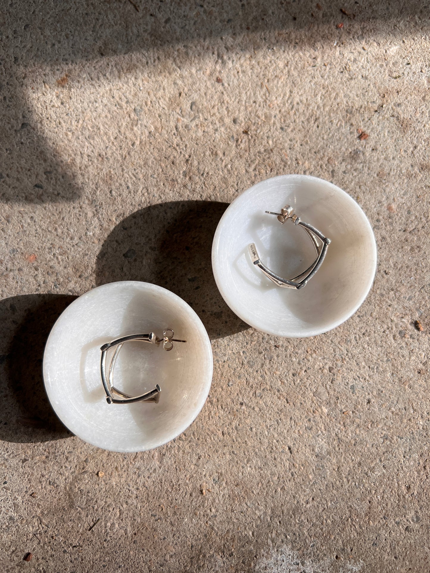 Tiffany & Co Frank Gehry Sterling Silver Open Torque Hoop Earrings