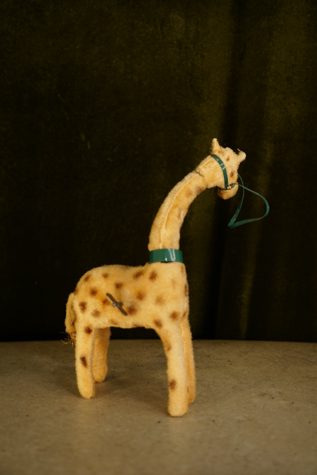 1950s West Germany Wind-Up Flocked Giraffe
