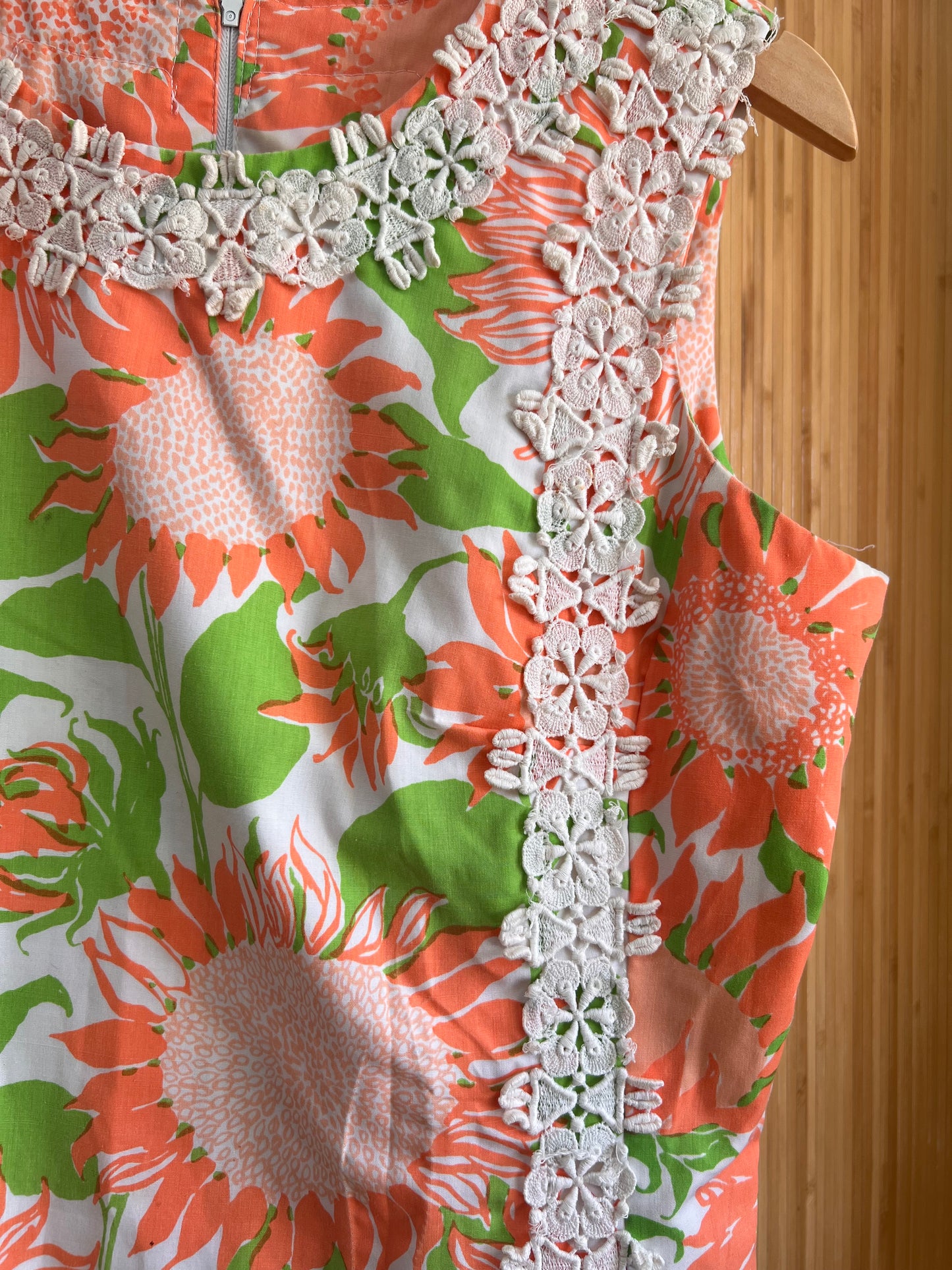 1960s "The Lilly" Lilly Pulitzer Sunflowers Shift Dress M