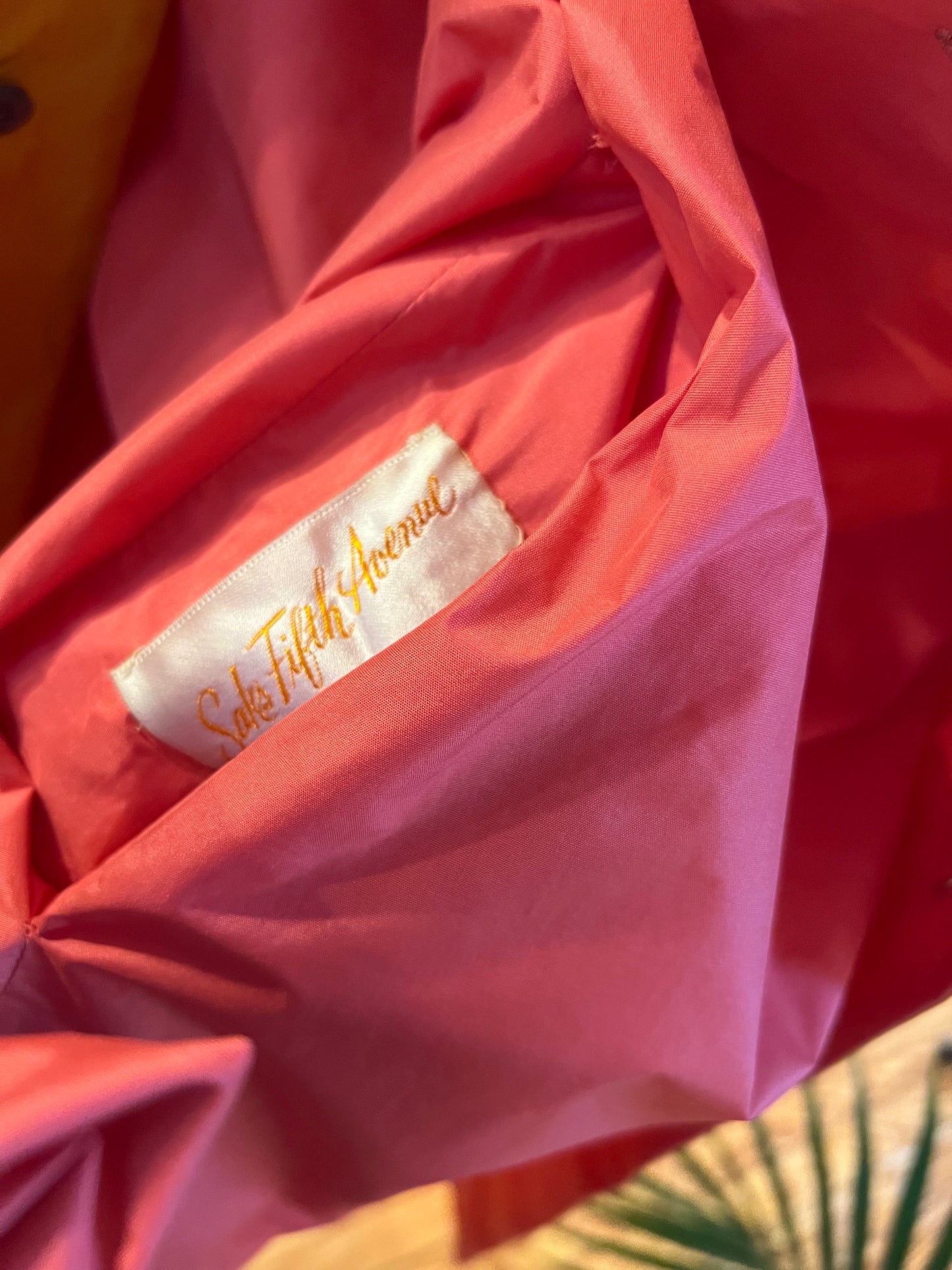 1960s Bonnie Cashin Chartreuse and Pink Reversible Raincoat and Bonnet S