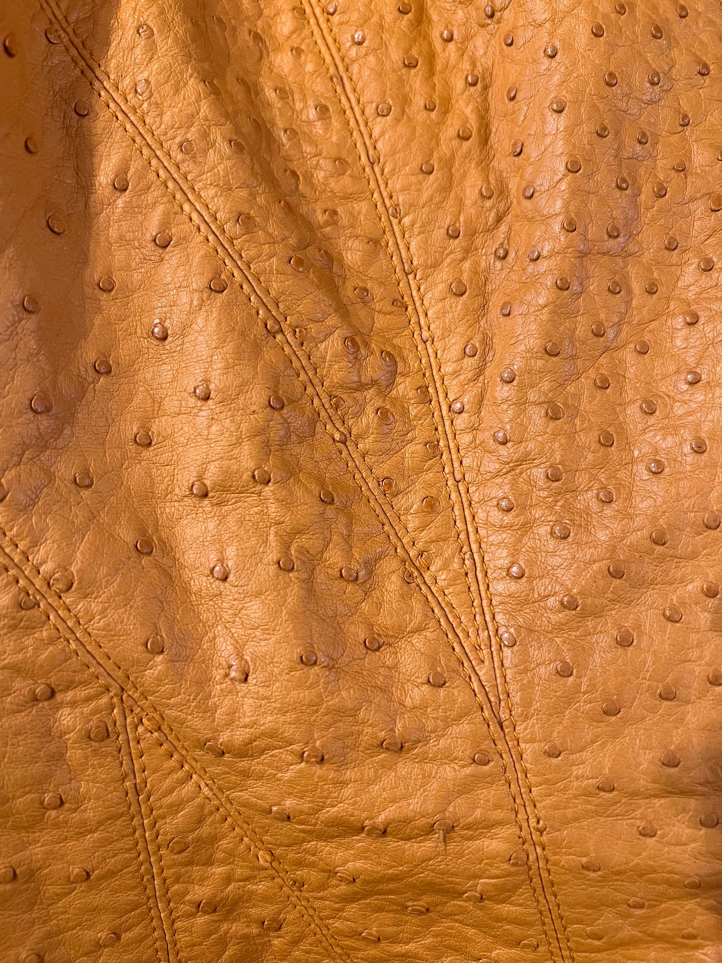 Giorgio's of Palm Beach 2000s Ostrich Leather Skirt Suit S