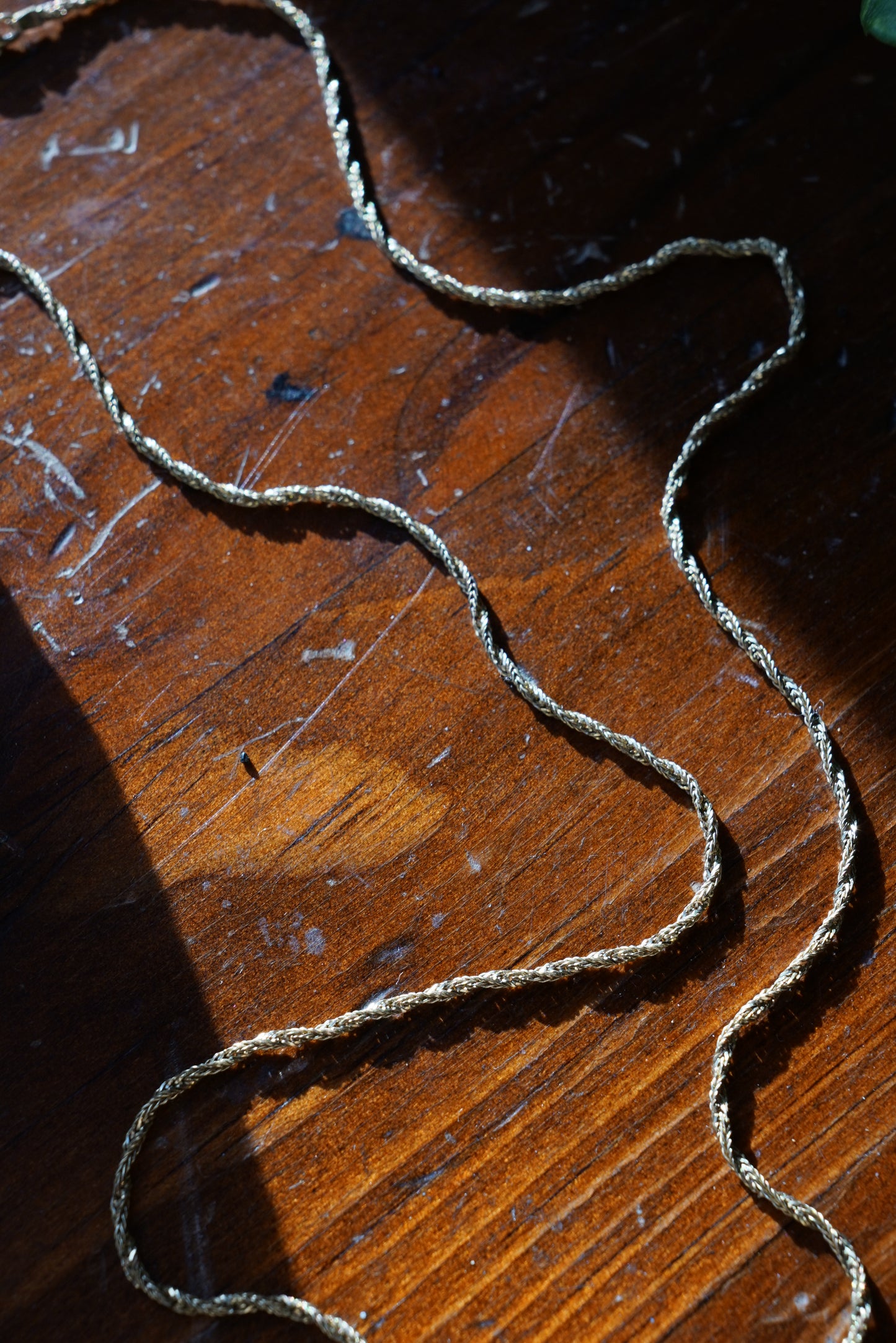 Vtg 14K Italy Twisted Braided Gold Chain