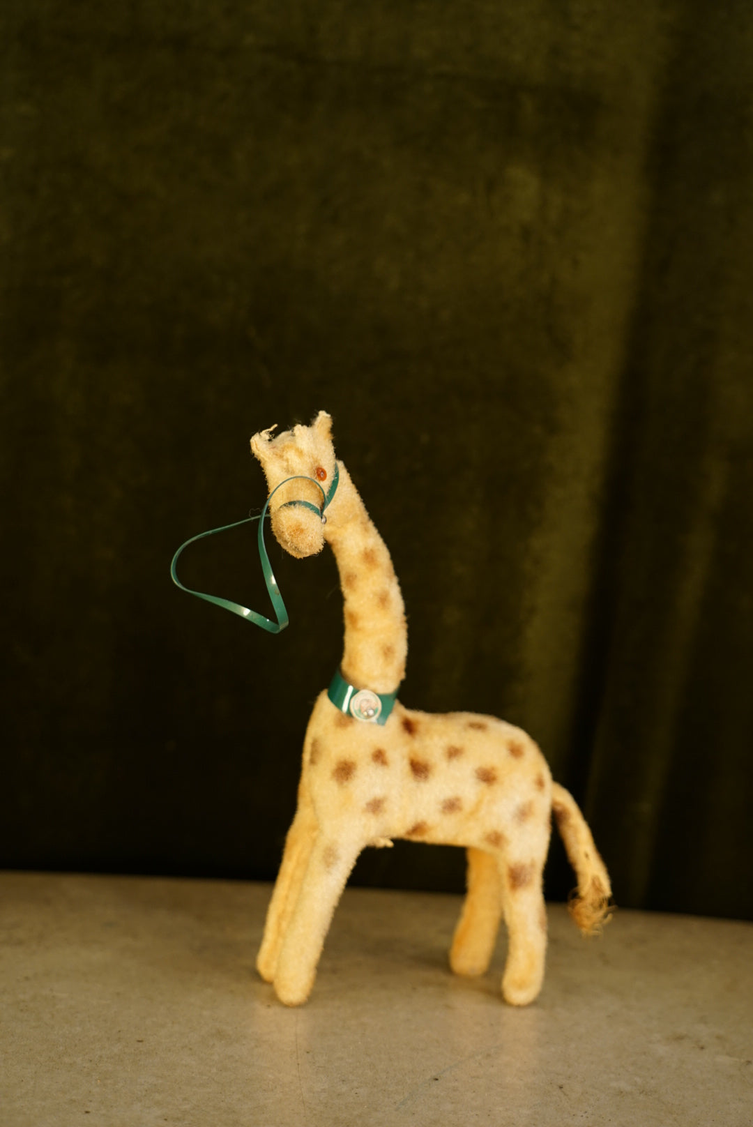 1950s West Germany Wind-Up Flocked Giraffe