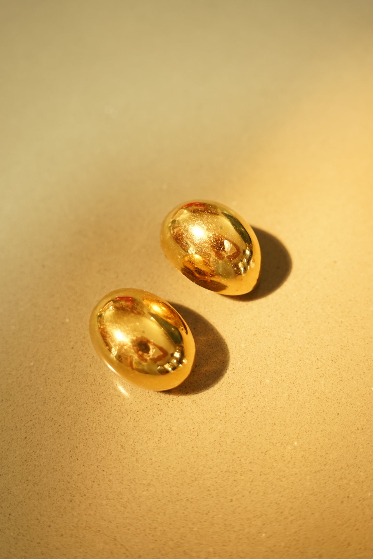 Late-Century Patricia Von Musulin Gold Vermeil Modernist Clip-On Earrings