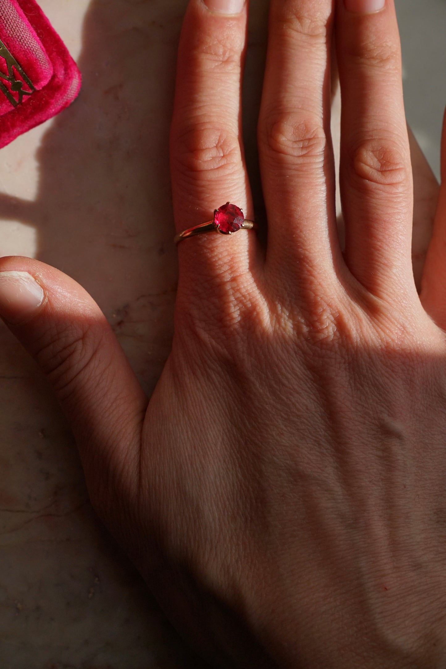 Vintage 14K Ruby Solitaire Ring