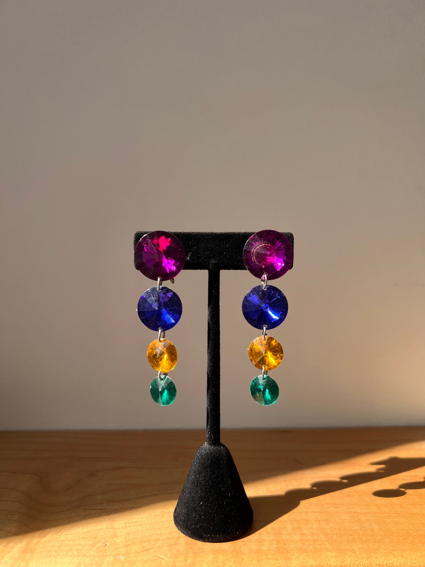 Multicolor Dangle Prism Earrings