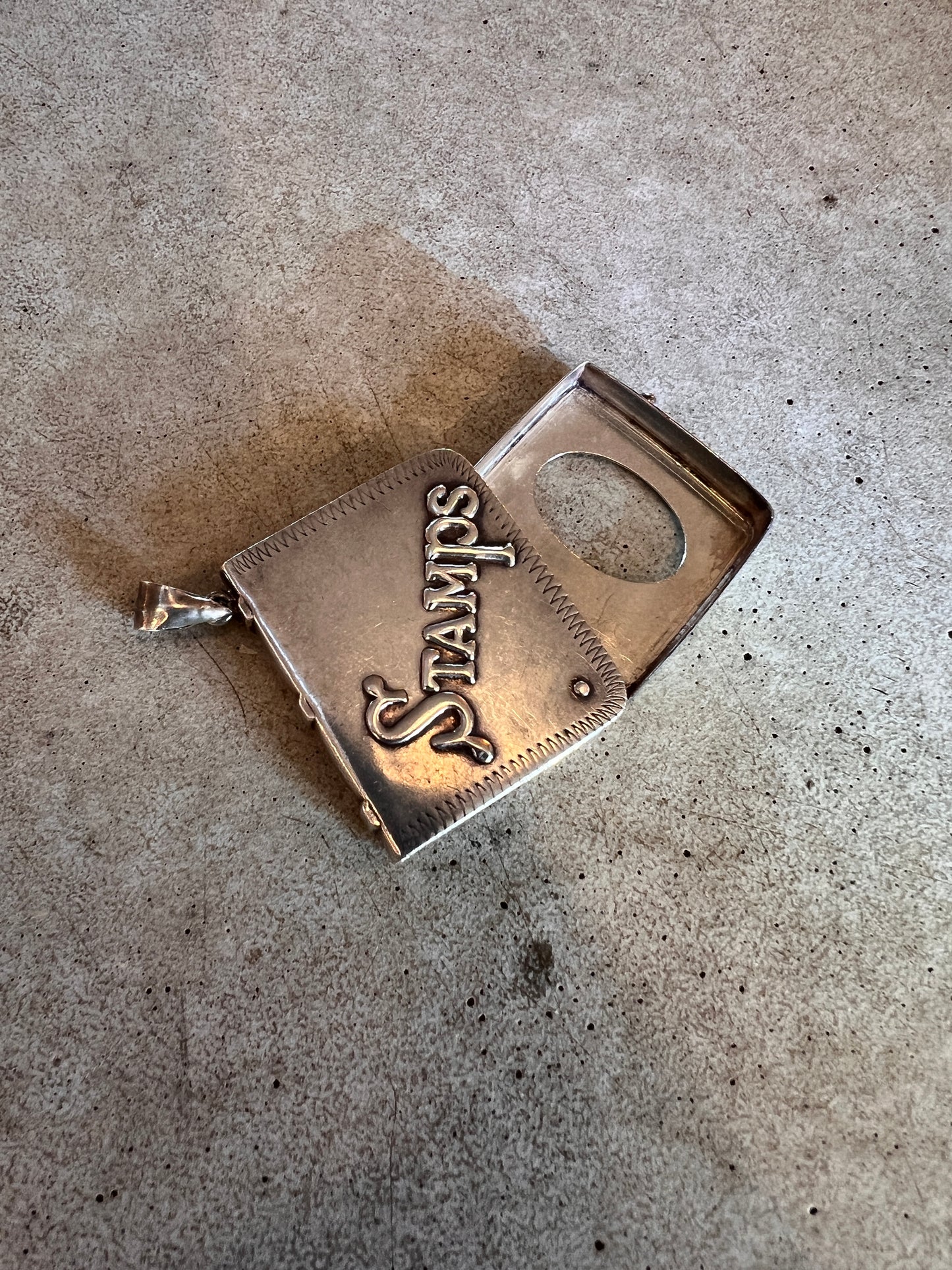 Victorian Revival Sterling Stamp Charm