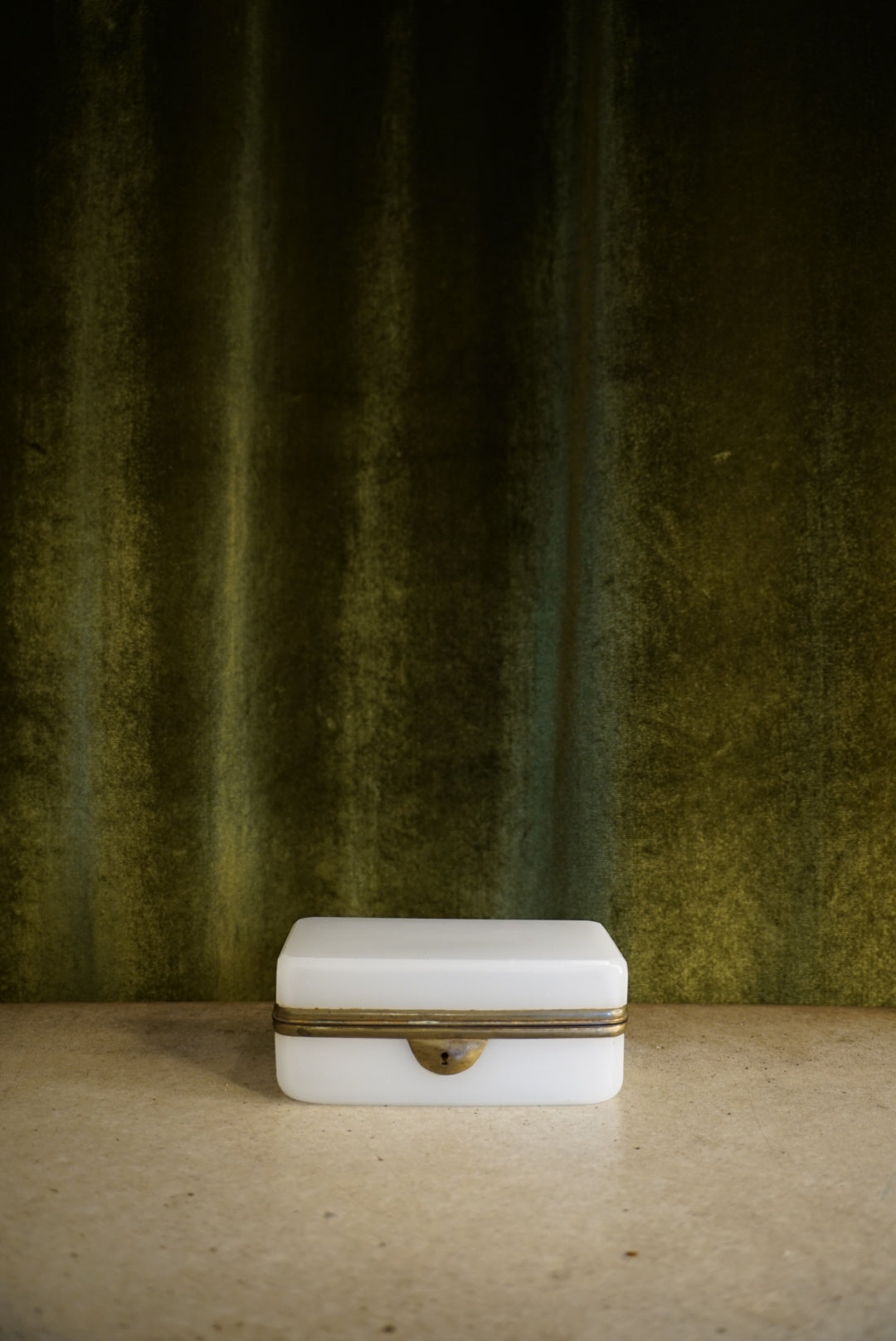 19th Century Antique French Opaline Glass Casket