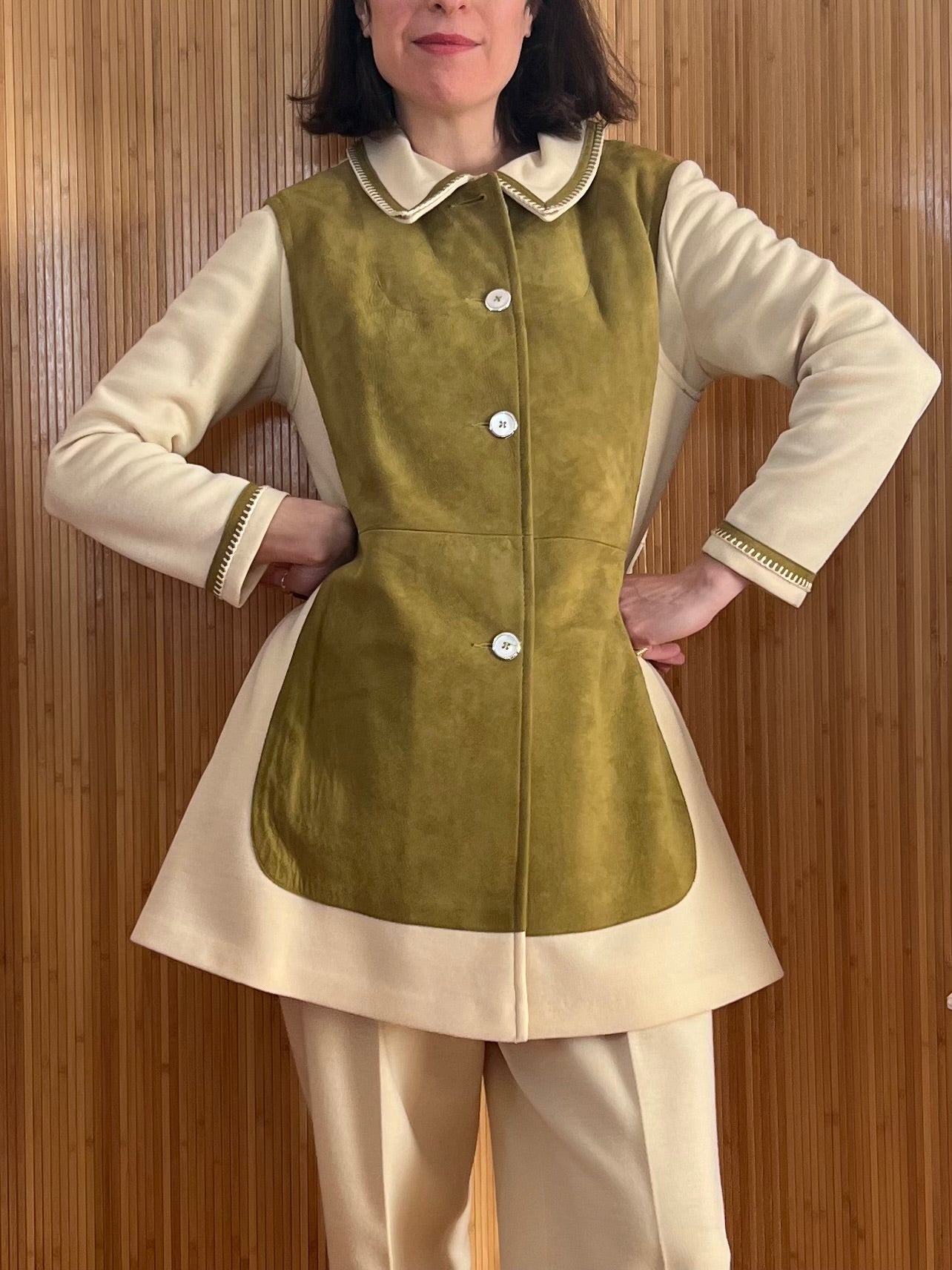 1960s/70s 4-Piece Knit and Suede Leisure Suit M/L