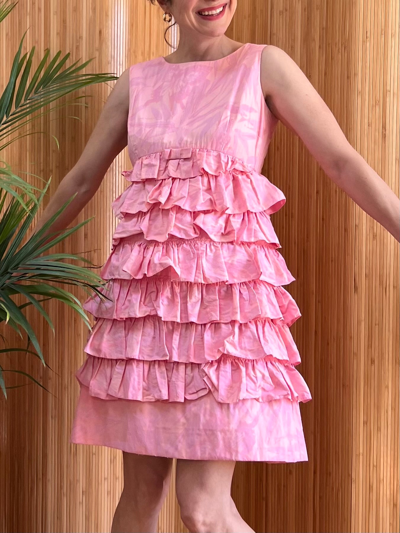 1960s "The Lilly" Lilly Pulitzer Cotton Ruffle Dress XS/S